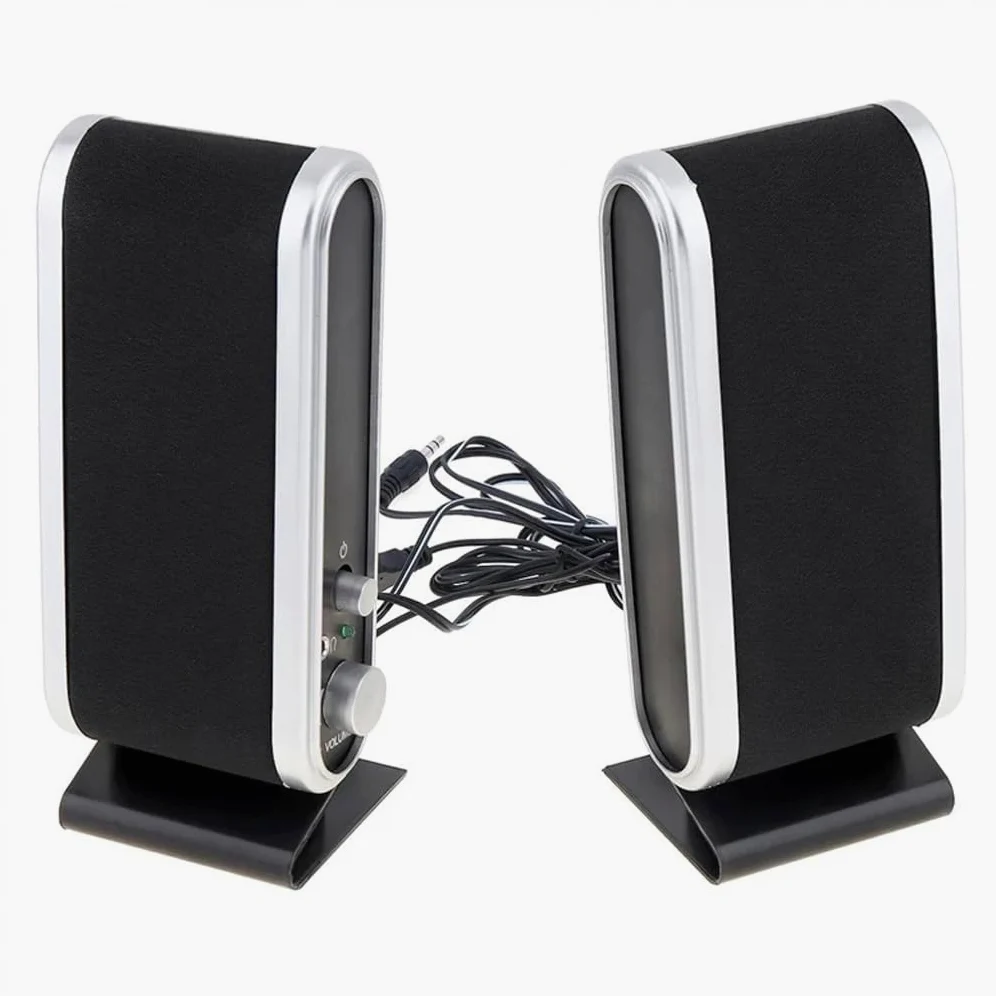 Haut-parleurs d'ordinateur alimentés par USB, son stéréo filaire pour ordinateur portable, ordinateur de bureau, prise audio 3,5 mm pour écouteurs, Plug and Play