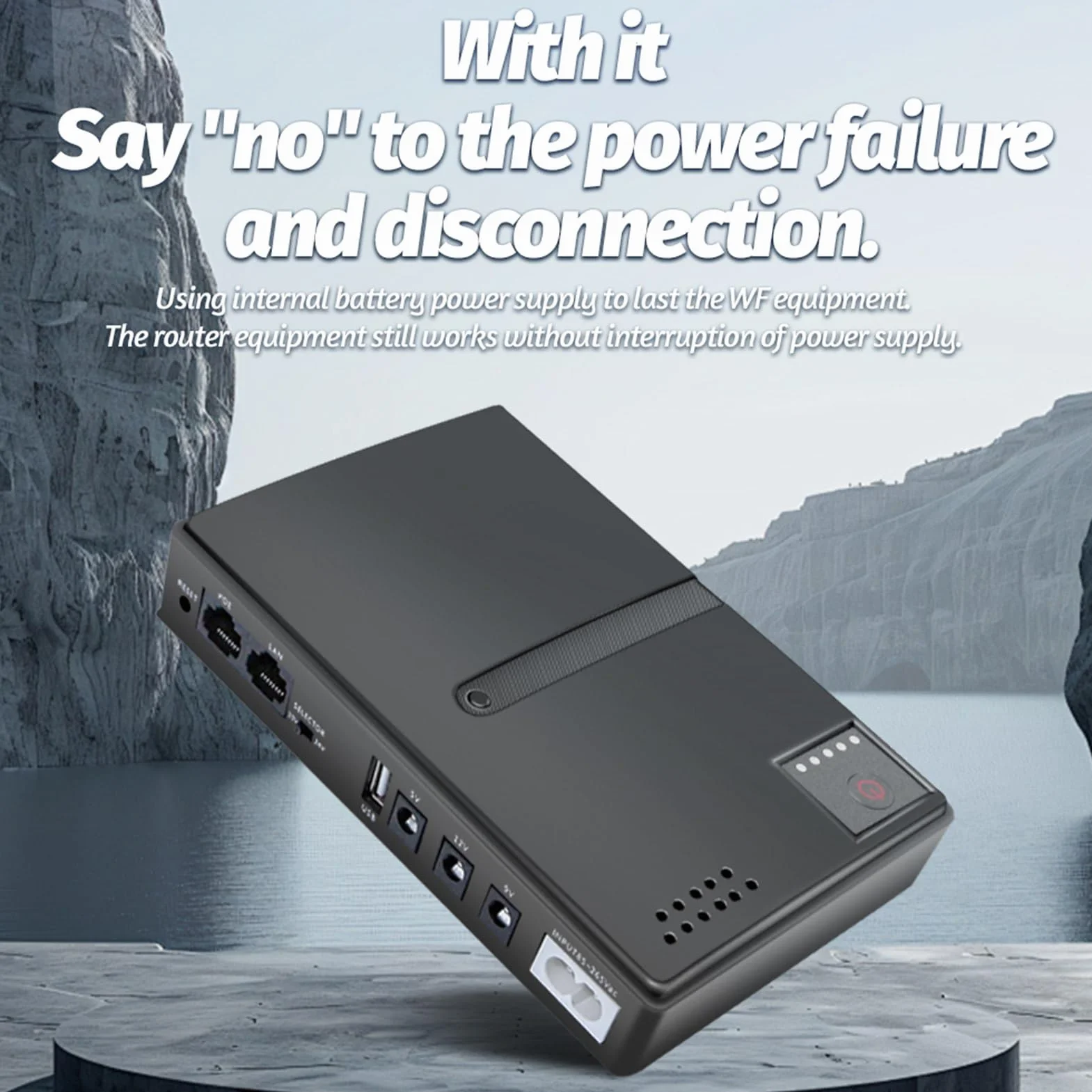UPS 5 V 15 V 24 V POE 5 V 9 V 12 V Alimentation sans Interruption, Sortie USB 18 W DC Mini UPS Batterie de Secours pour Modem Optique de Routeur de Caméra, Système UPS de Veille