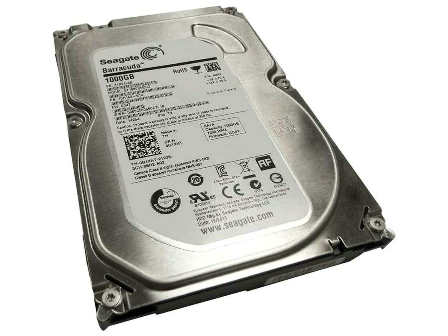 Seagate ST1000DM003 Barracuda Disques Dur 3.5 Serial ATA