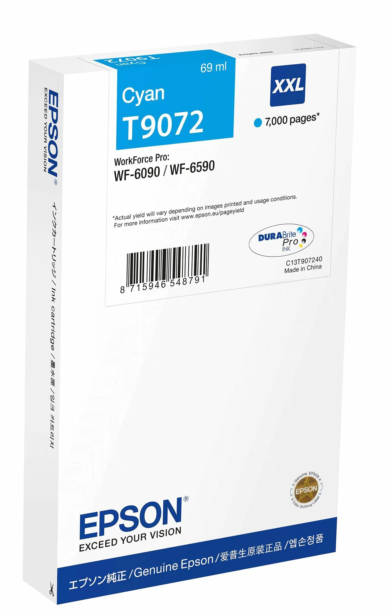 Epson Tusz Cyan C13T90724N