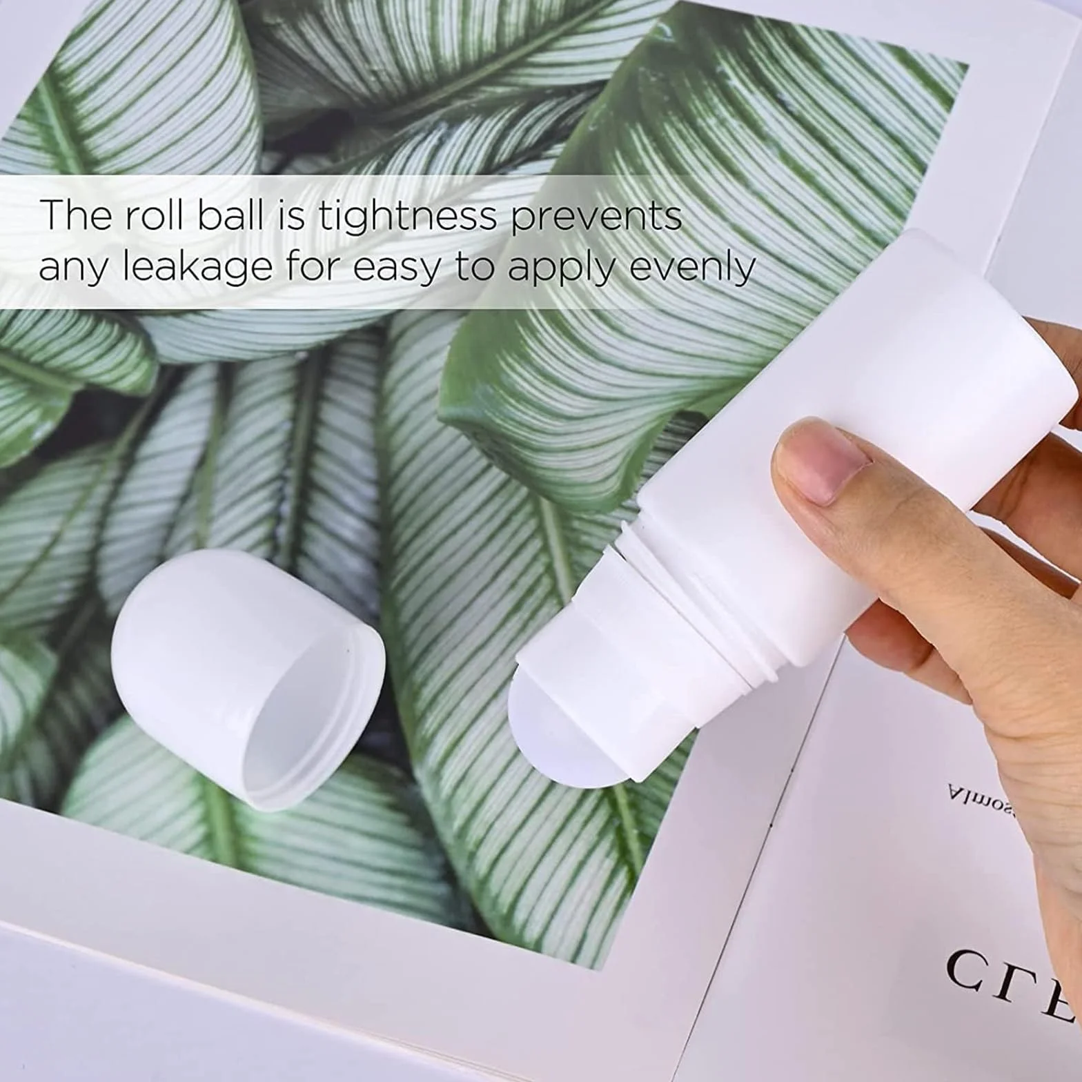 Bouteilles Vides Rouleau Rechargeable 50ML Plastique Roll-On Contenants Liquide