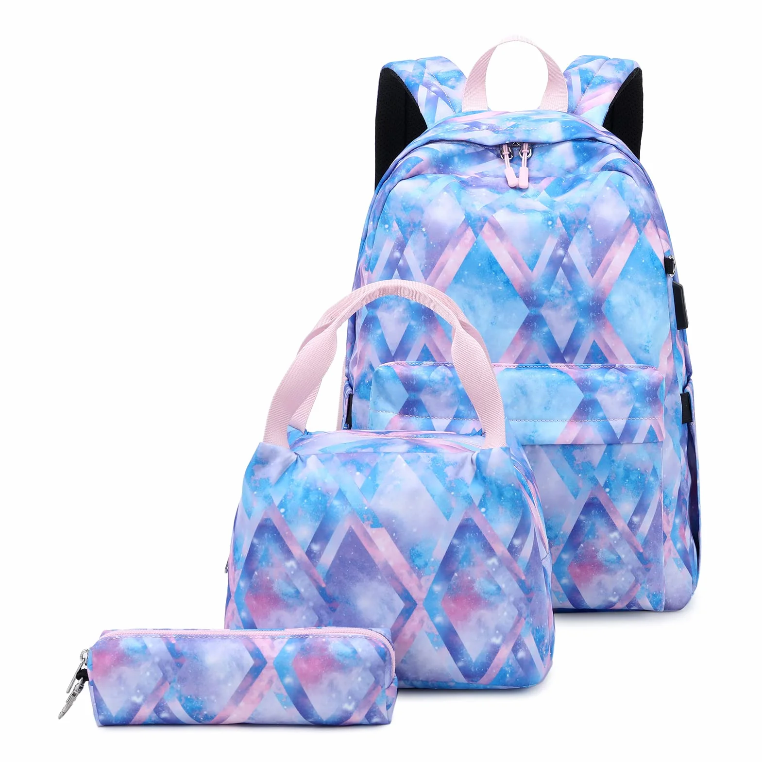 Sacs à dos ZHIERNA Lot de 3 pour filles adolescentes, sac d'école primaire, 15,6" ordinateur portable