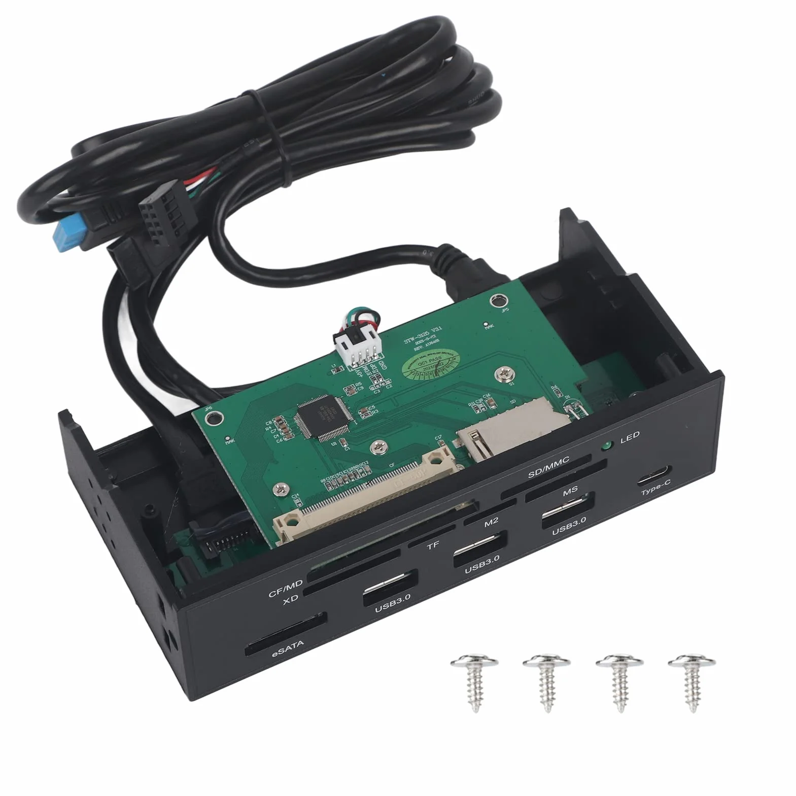5.25-Inch Internal Card Reader PC Front Panel with Dashboard