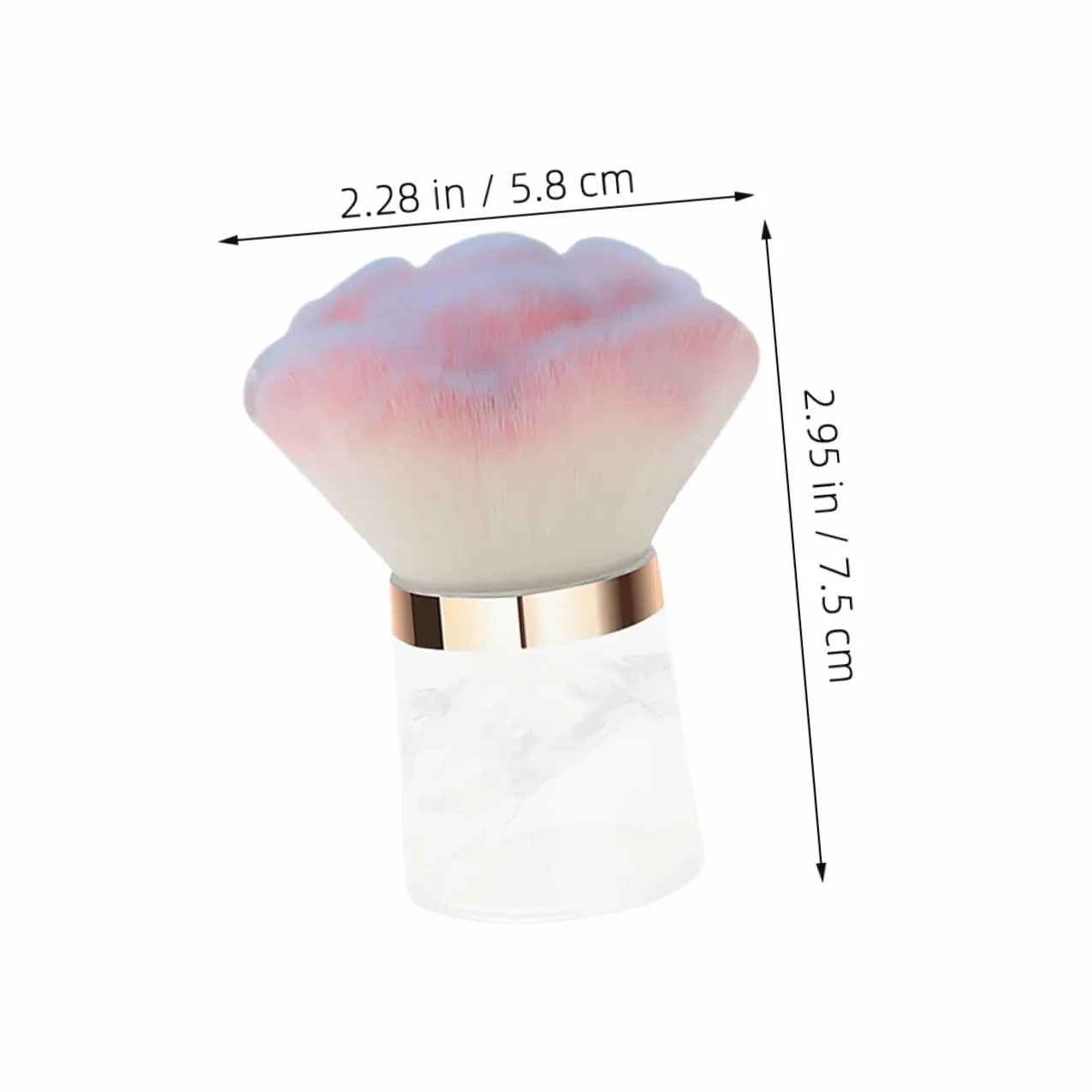 Brosse À Ongles Souple Fleur Dépoussiérage Nettoyage Nail Art Portable 2.95x2.28x2.28In