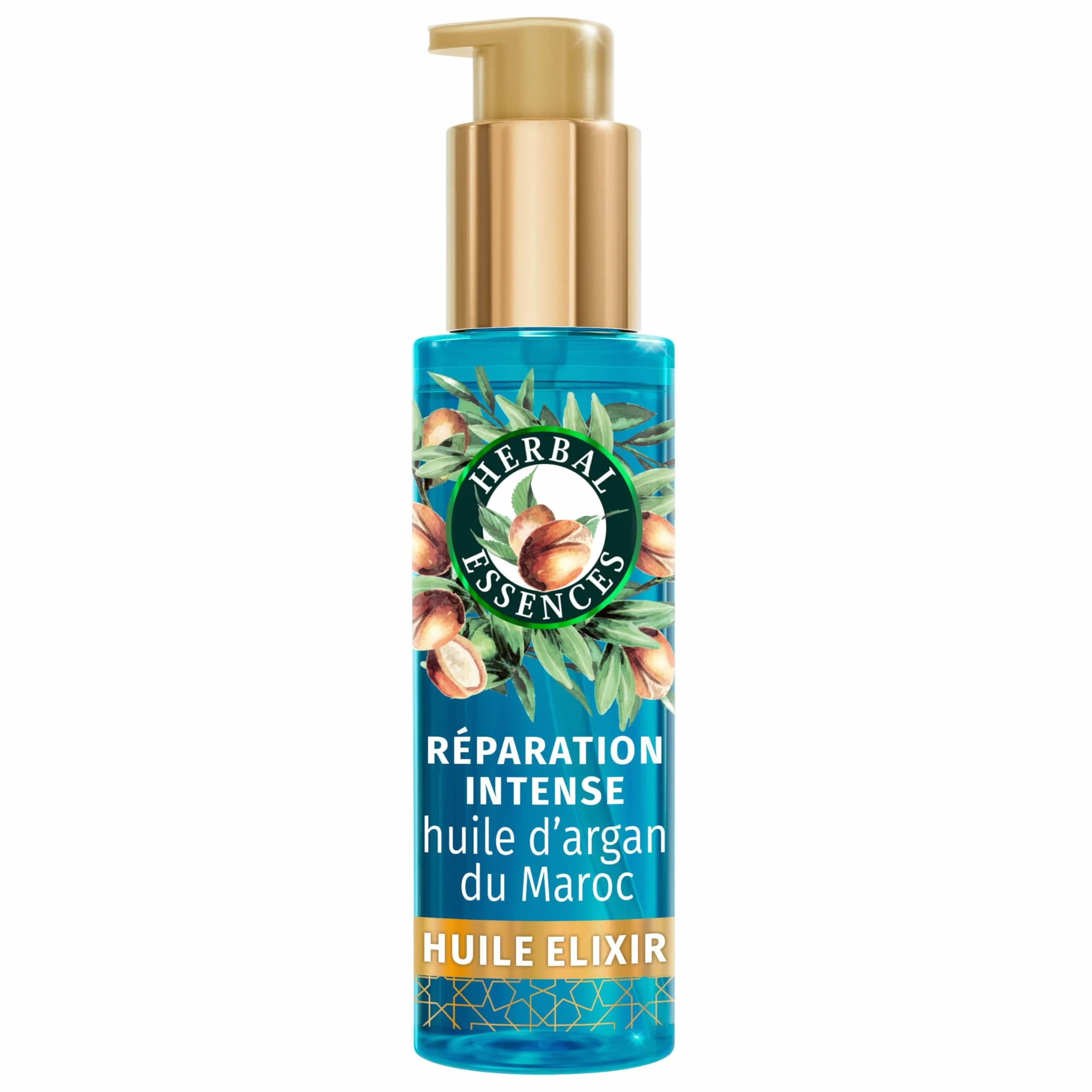 Herbal Essences Huile Élixir Réparation Intense Huile D'Argan Du Maroc 95ml Pour Cheveux Lisses Et Brillants