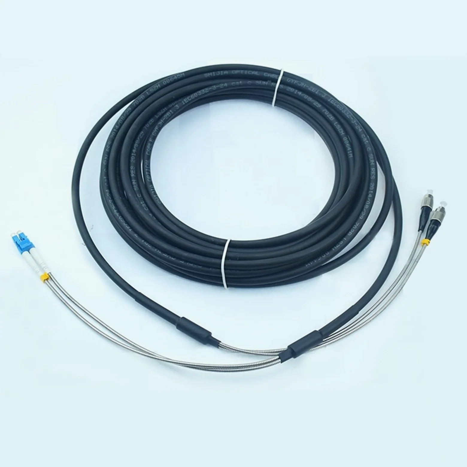 Lot de 10 câbles à fibre optique d'extérieur - Monomode - Multimode - 2 cœurs - 1/2/5/10 m - LC (1 m, 10 pièces multimode)