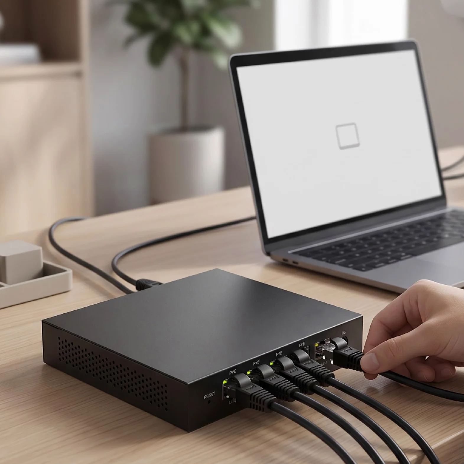 Bewinner Gigabit PoE Switch for Seamless Roaming | Contrôle réseau avancé, solutions WiFi personnalisées, boîtier en fer, utilisation domestique et hôtelière