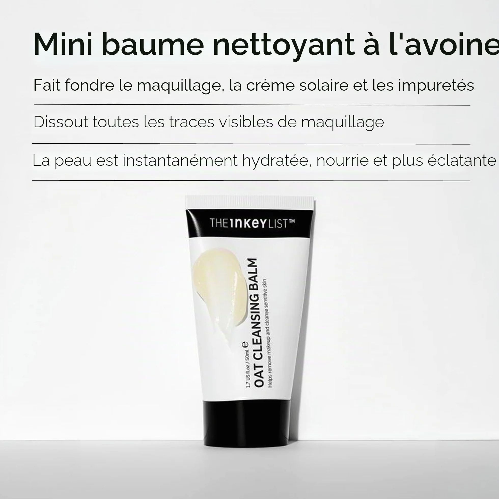 The INKEY List Oat Cleansing Balm 50 ml pour nettoyer la peau sensible