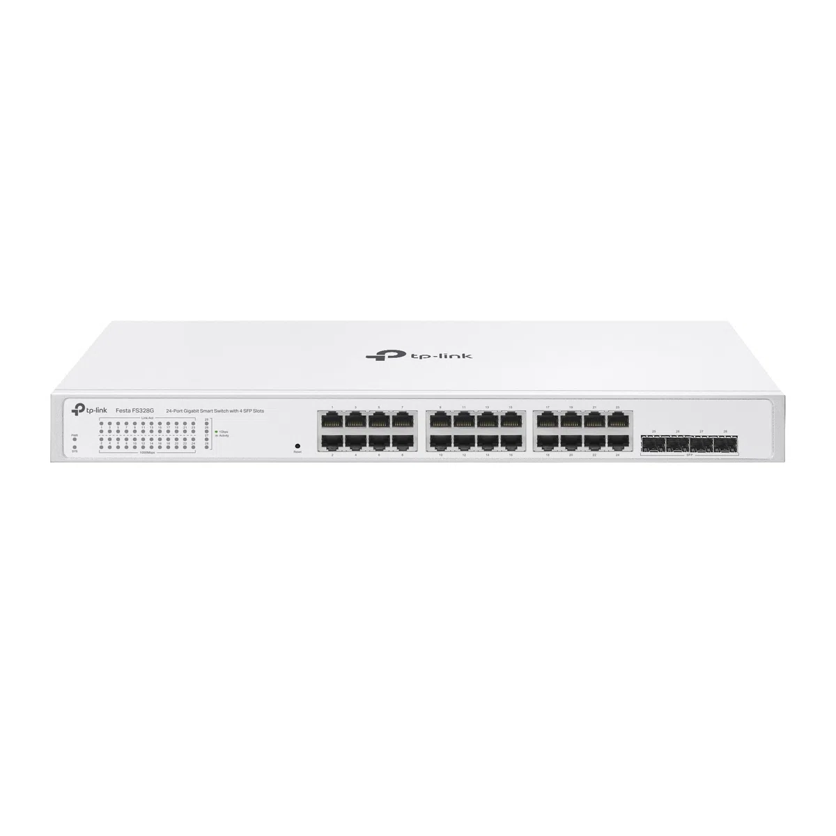 TP-Link Festa FS328G Commutateur Gigabit 24 Ports avec 4 emplacements SFP, Gestion Cloud, optimisation du réseau pour Entreprises, sécurité et Performance Stable