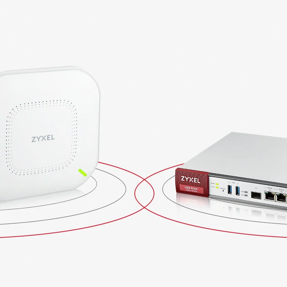 Zyxel USGFLEX100AX ZyWALL Pare-feu de Cybersécurité | Matériel Uniquement | VPN | Wifi 6 | Business Class | Jusqu'à 40 Utilisateurs | Option Nebula Cloud