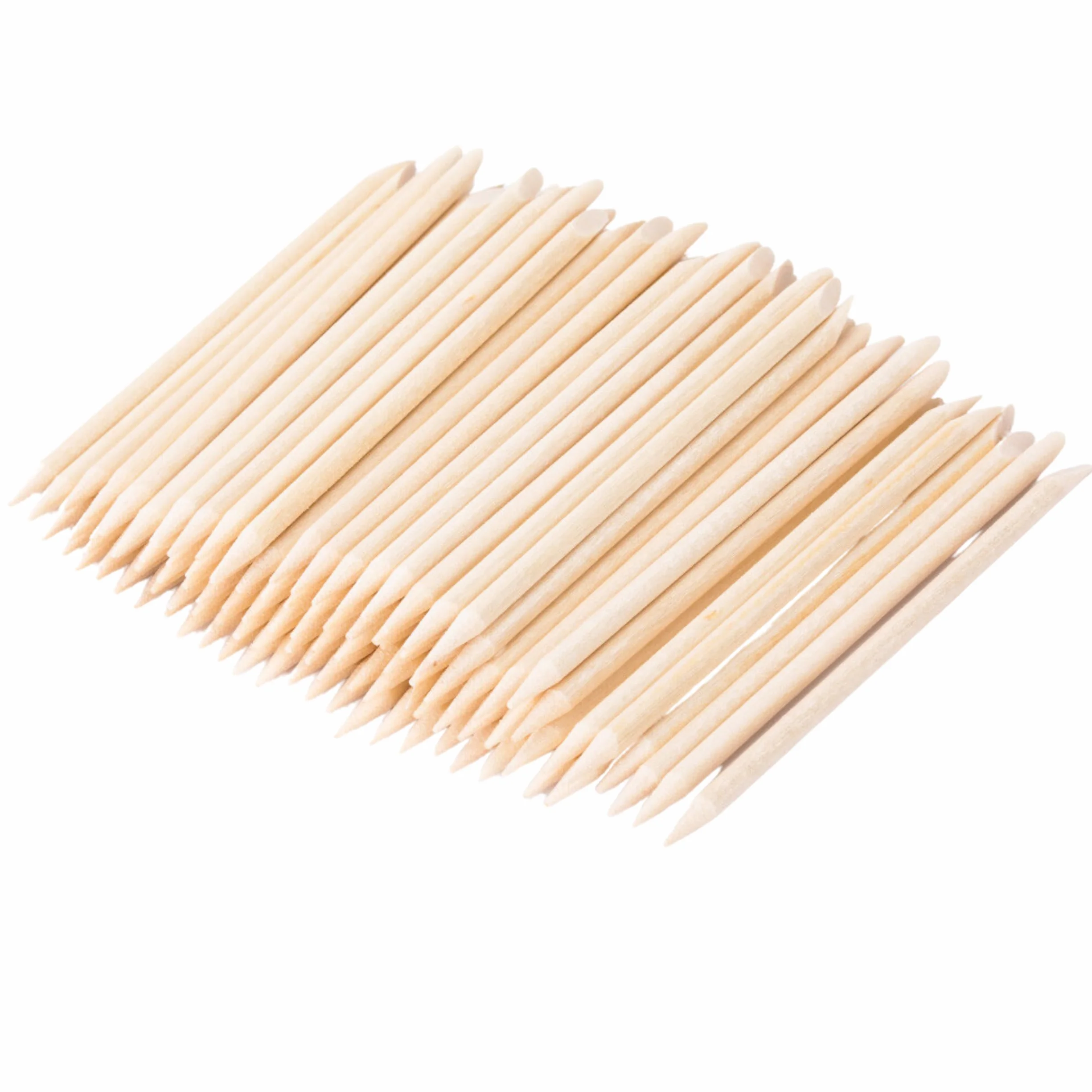 INLAQ Bâtonnets Cuticules en Bois d'oranger 100 pièces - Outil Professionnel Manucure Pédicure