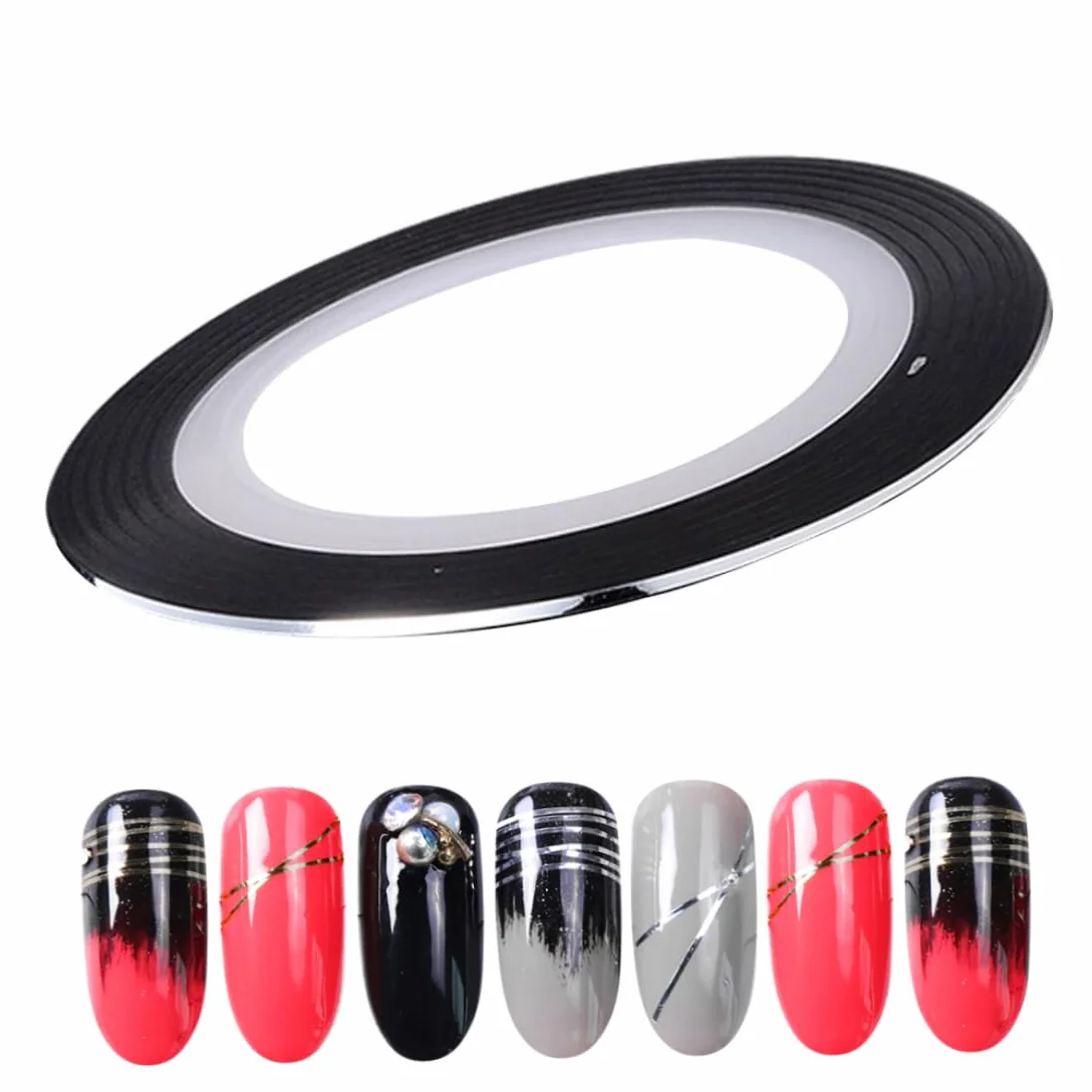 Ruban à rayures à ongles autocollant adhésif 20 m décoration nail art bricolage