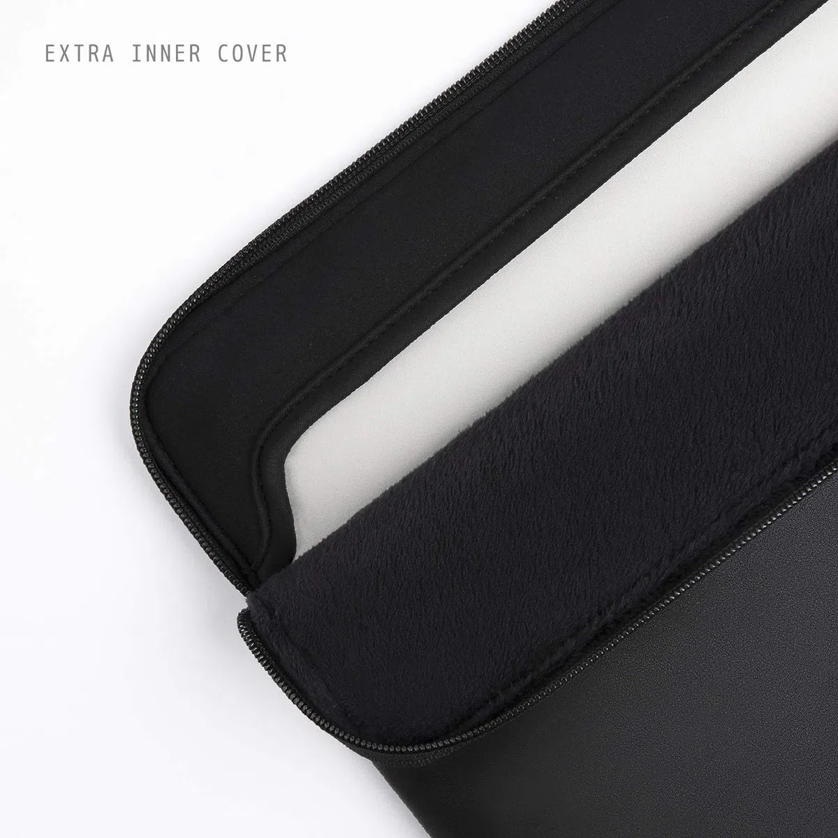 Comfyable Housse en cuir pour ordinateur portable avec pochette pour accessoires