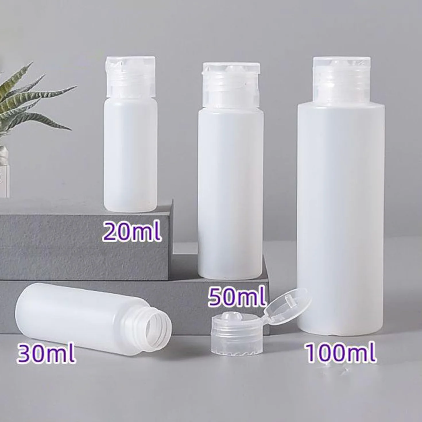 Bouteilles Souples de Voyage 5 Pièces, Flacon Avion 20ml, Kit de Toilette