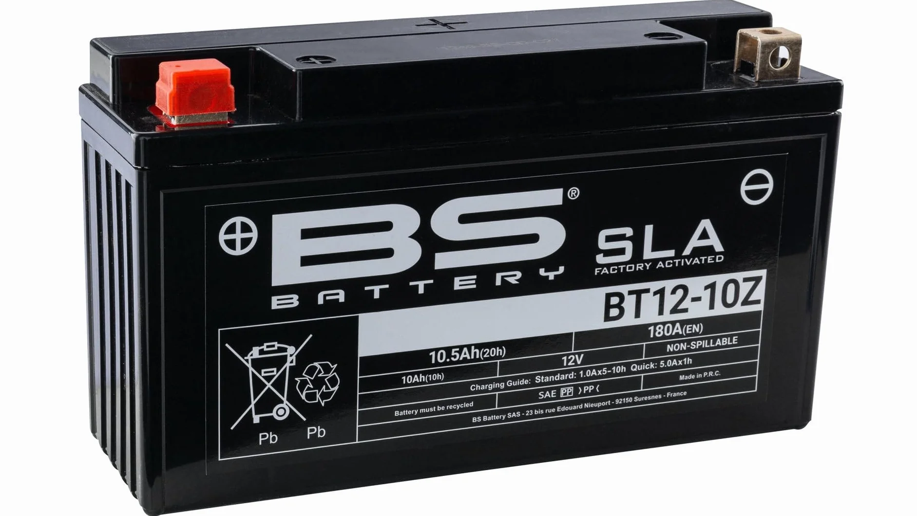 BS Battery BT12-10Z SLA sans entretien activé usine
