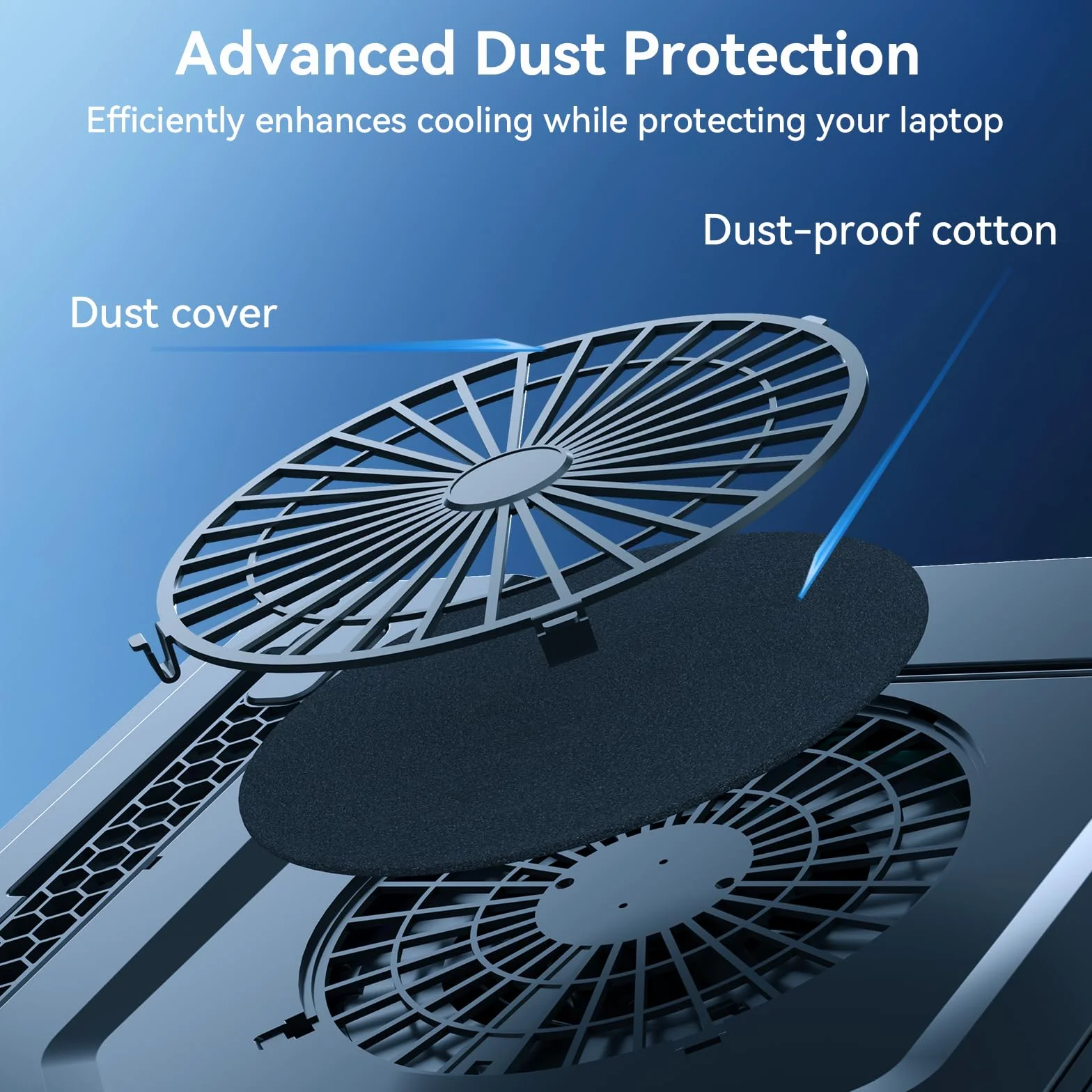 ICE COOREL Tapis de refroidissement pour ordinateur portable 15-21 pouces, ventilateur puissant RVB