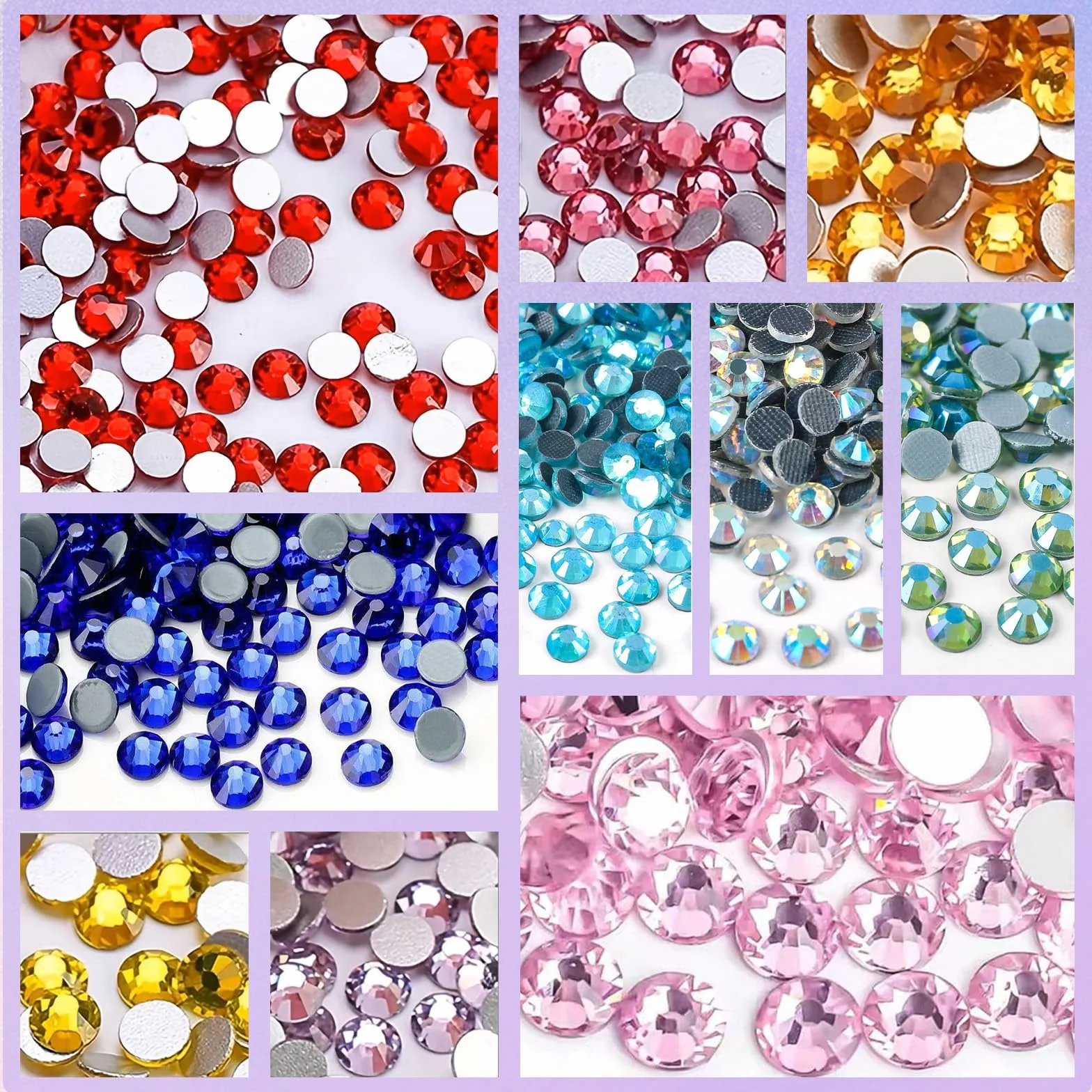 Kit Strass à Coller 32000PCS 40 Couleurs 3 mm avec Colle et Stylo pour Nail Art DIY