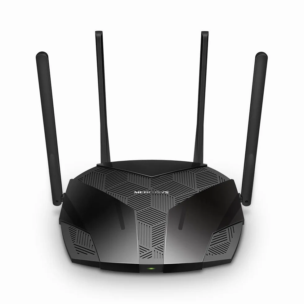 Mercusys Routeur WiFi 6 3000Mbps, Routeur WiFi Bi-Bande, 4 Ports RJ45 Gigabit, 4 antennes 5dBi, MU-MIMO, WPA3, Connexion Intelligente, Contrôle Parental, Technologie BSS Coloring, MR80X
