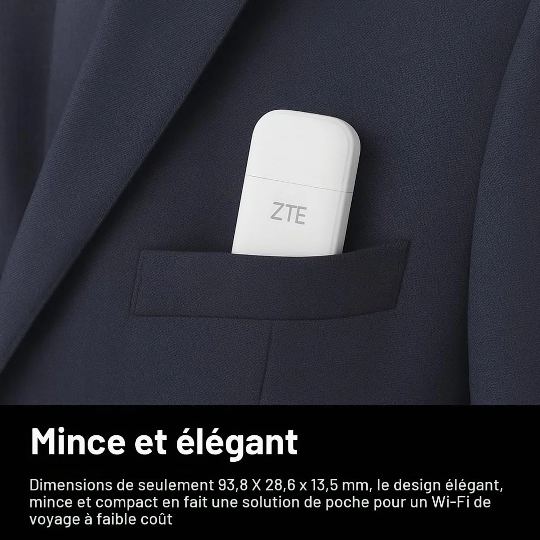 ZTE MF833 Dongle USB CAT4 4G débloqué 150 Mbps multibande Garantie 2 Ans Blanc