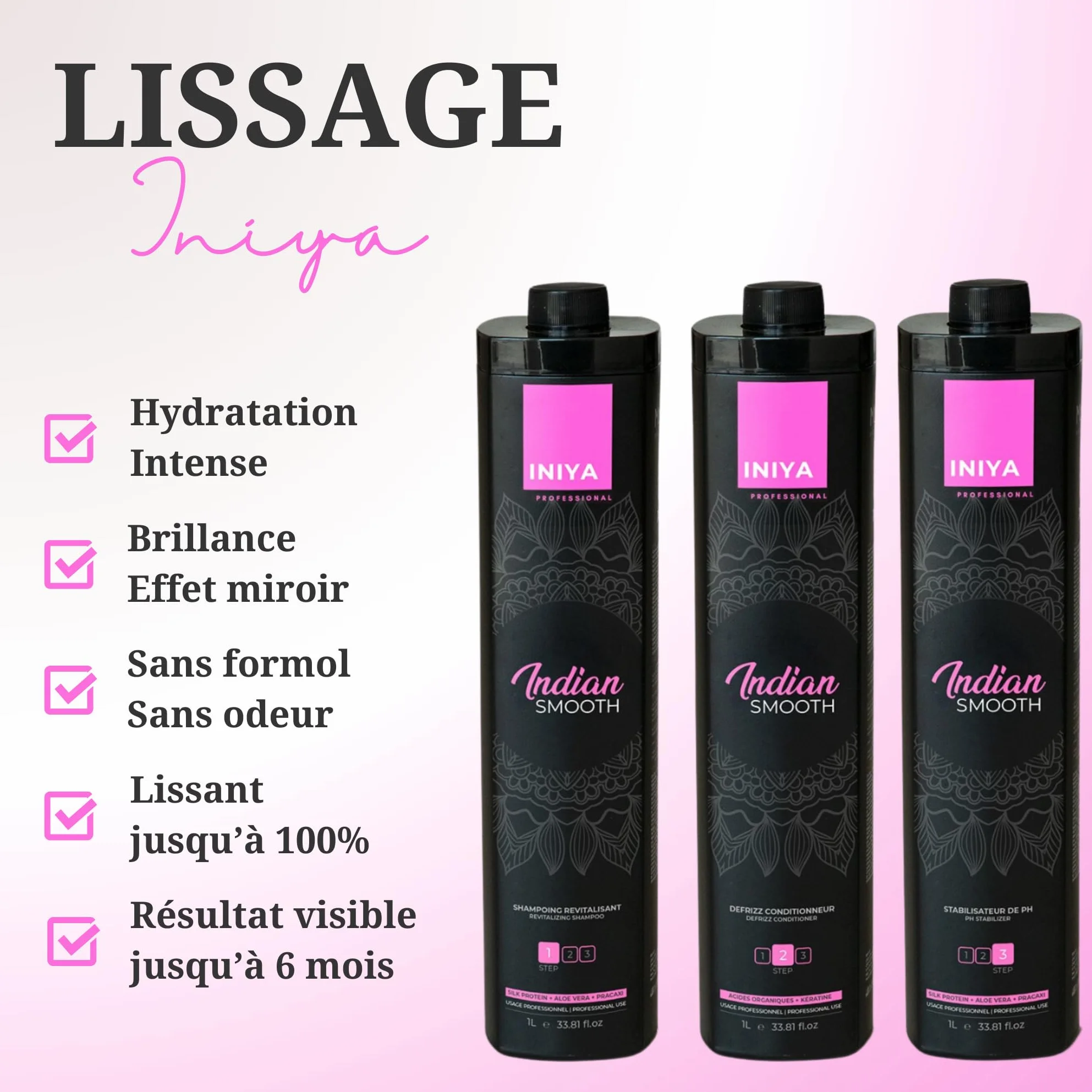 Lissage Indien Tanin Sans Formol Iniya Professional Acide Hyaluronique Amla