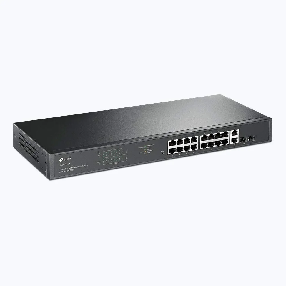 TP-Link TL-SG1218MP Switch PoE 18 Ports Gigabit rackable avec 16 PoE + Noir