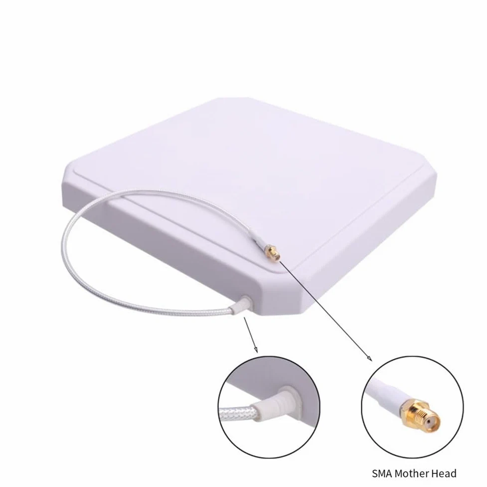 868MHz-915MHz High-Frequency Directional Flat Panel Antenna Compatible with RFID/UHF Tag Reading/Writing and WiFi Bridge