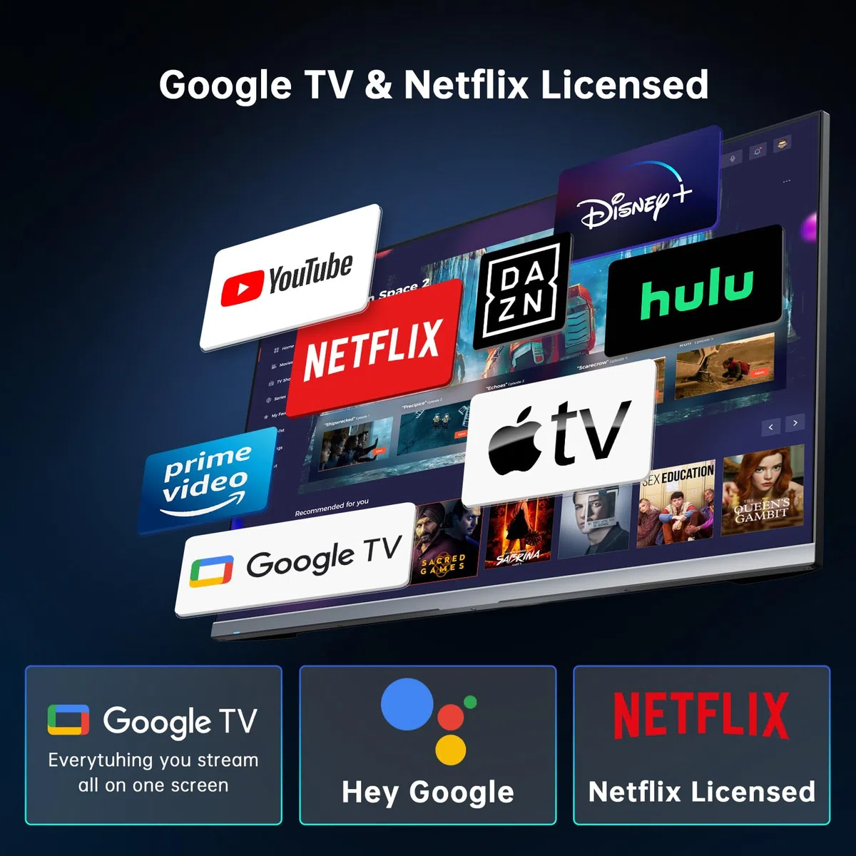 Smart Monitor 32 Pouces avec système Smart TV | 4K@60Hz | Bluetooth, WiFi, Haut-Parleur, KVM | Voice Remote | Dolby | HDMI 2.1, DP 1.4, PD 65W USB C (DP), USB-A x 4