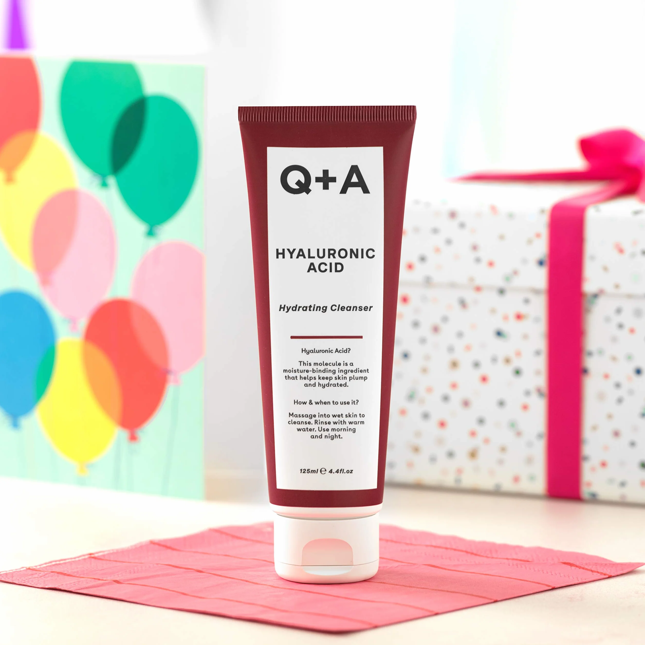 Q+A Gel Nettoyant Acide Hyaluronique Visage 125ml