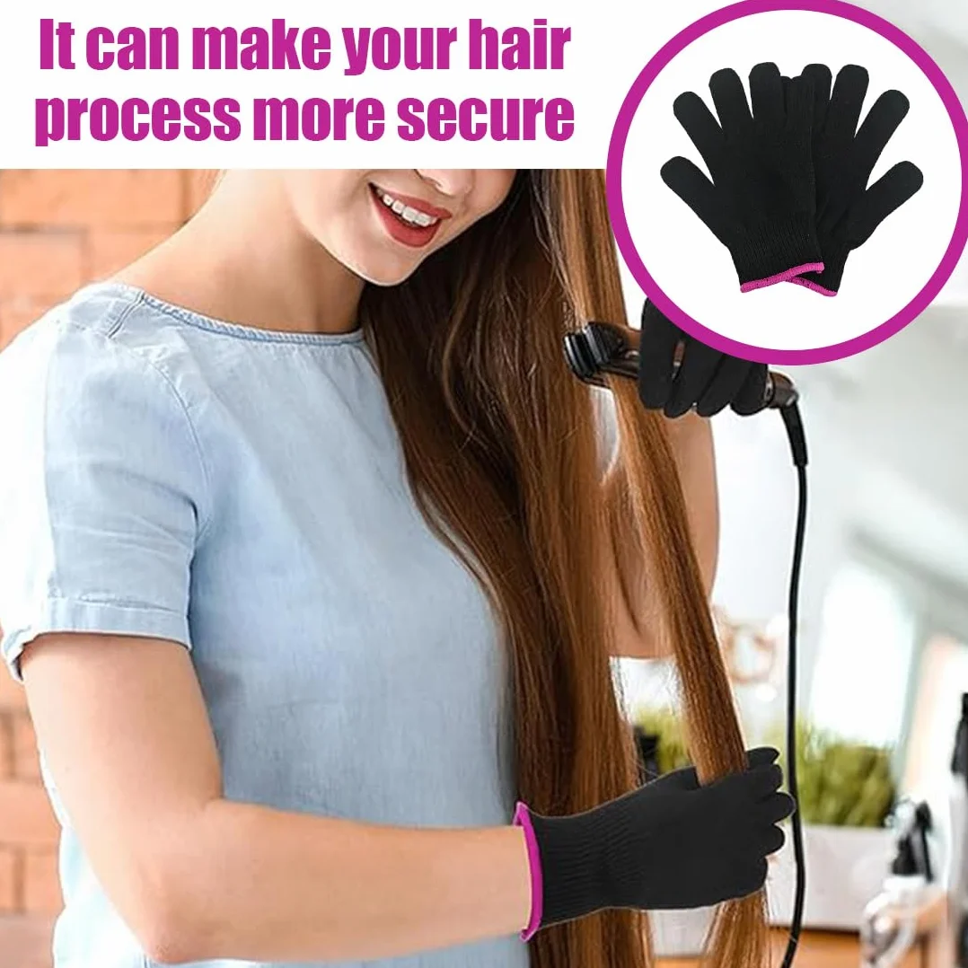 Gants résistants à la chaleur pour fer à friser et fer plat, protection thermique pour coiffure