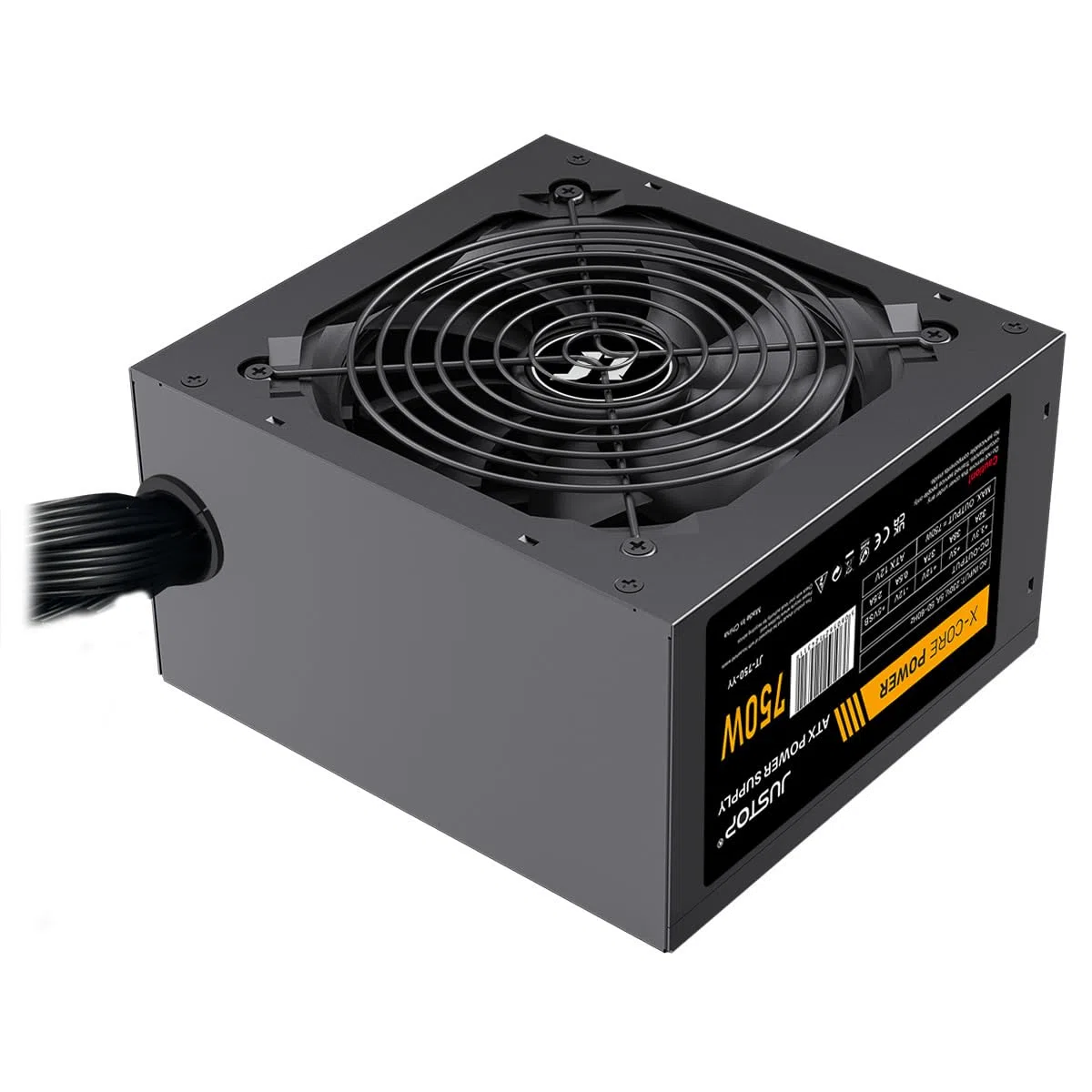 Bloc d'alimentation Noir 750 W, Alimentation à découpage, Ordinateur de Bureau, PC de Bureau, Ventilateur ATX 120 mm, 8 Broches 12 V, PCI-E 6+2 Broches, 6 Ports SATA