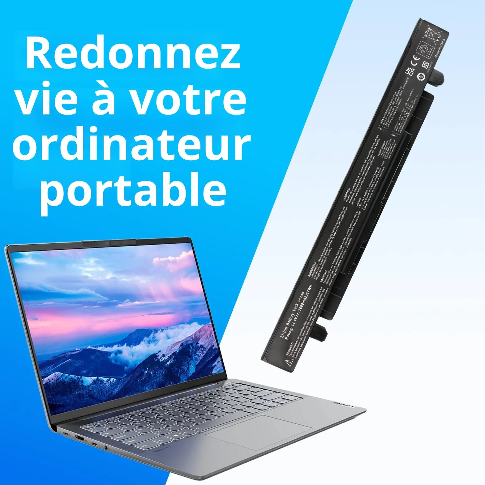 Batterie pour ASUS A41-X550 X550 X550C X550CA X550CC X550CL X550E X550L X552C R510 R510C R510CA R510J R409 A550C A550 F550 F552 K450 K550 P450 P550 Y481C Y581C