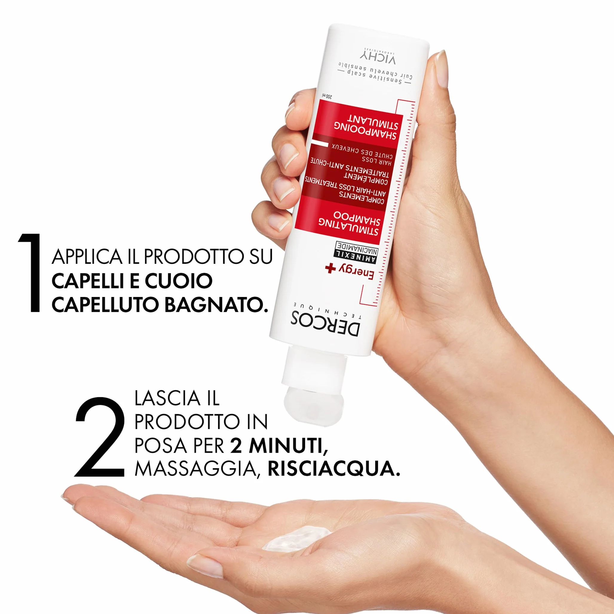 Vichy Dercos Energy+ Shampooing Stimulant Anti-Chute Aminexil Niacinamide Vitamine E 400 ml