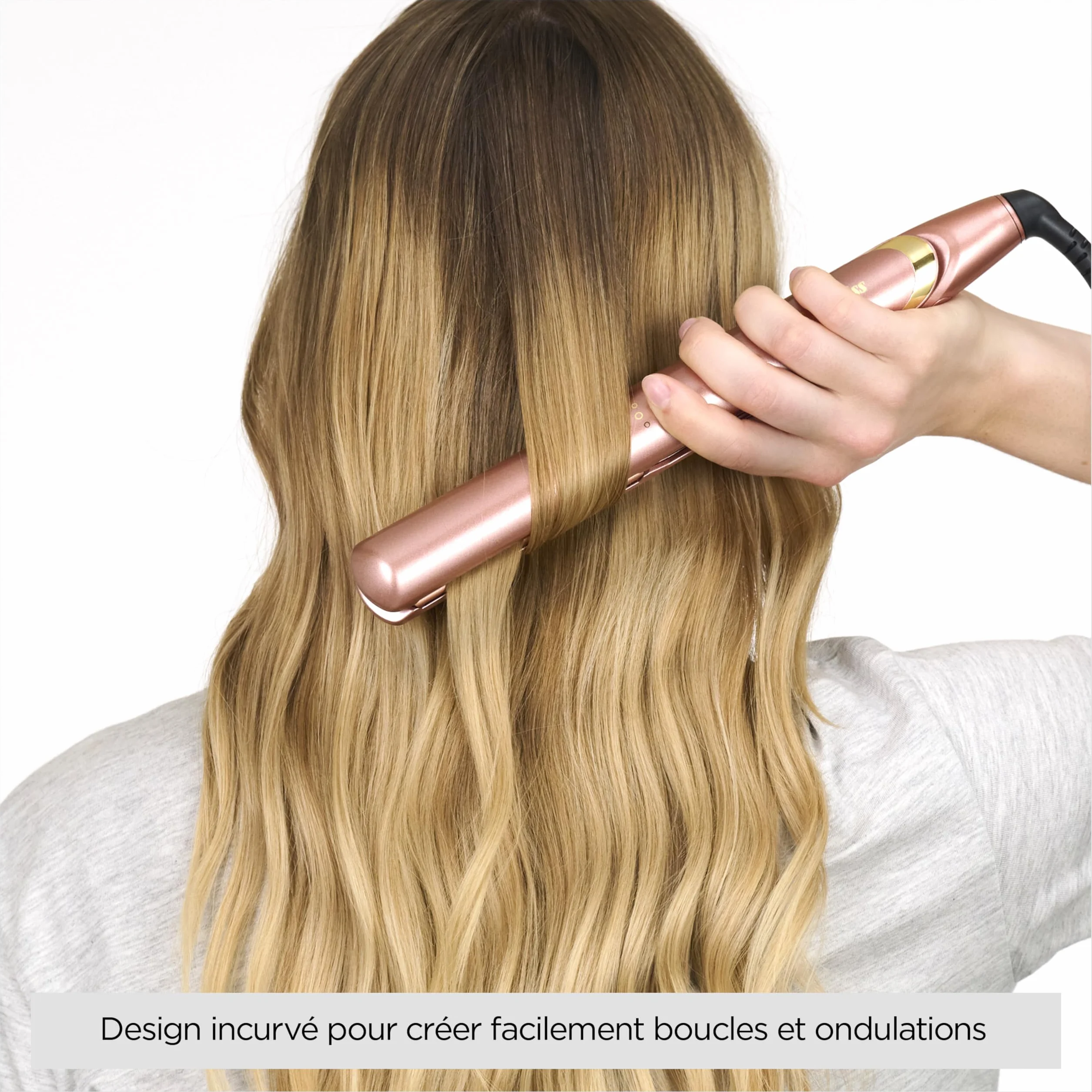 BaByliss Lisseur Cheveux Rose Gold 2598PE - Plaques Céramique, Multi-voltage, Chauffe 15s, 235°C