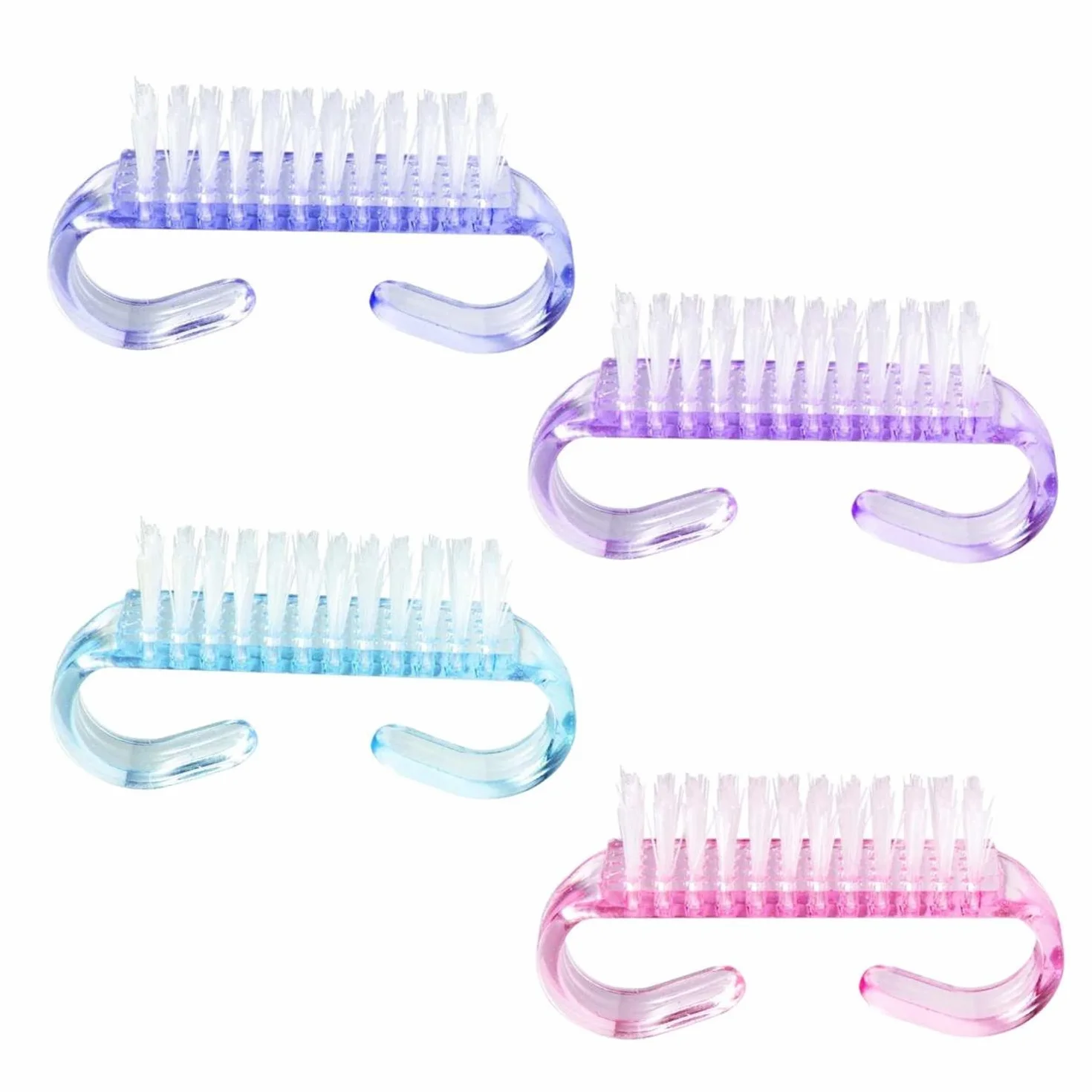 Brosse Ongles à Manche 4 Pièces Brosse de Nettoyage Plastique