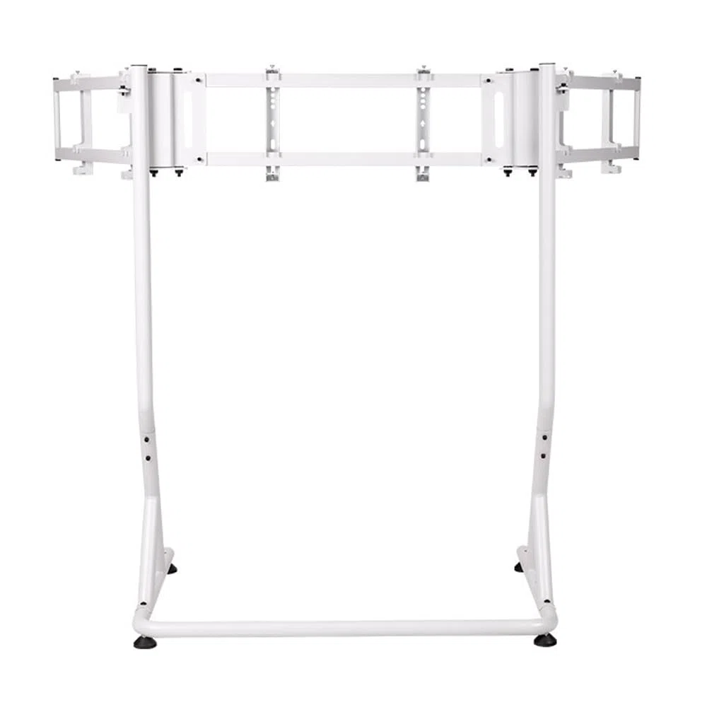 Thermaltake Triple Racing Monitor Stand Pro | Pour 3 moniteurs 32″ incurvés / 34″ plats | Structure en acier thermolaqué | Hauteur réglable (920–1120 mm) | Charge 20 kg par écran | VESA 75–400 | Blanc