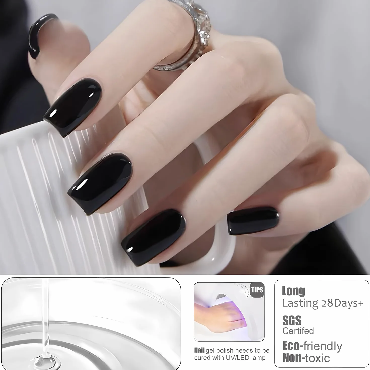 Vishine 16ml No Wipe Top Coat Vernis Semi-Permanent UV Gel Soak Off LED