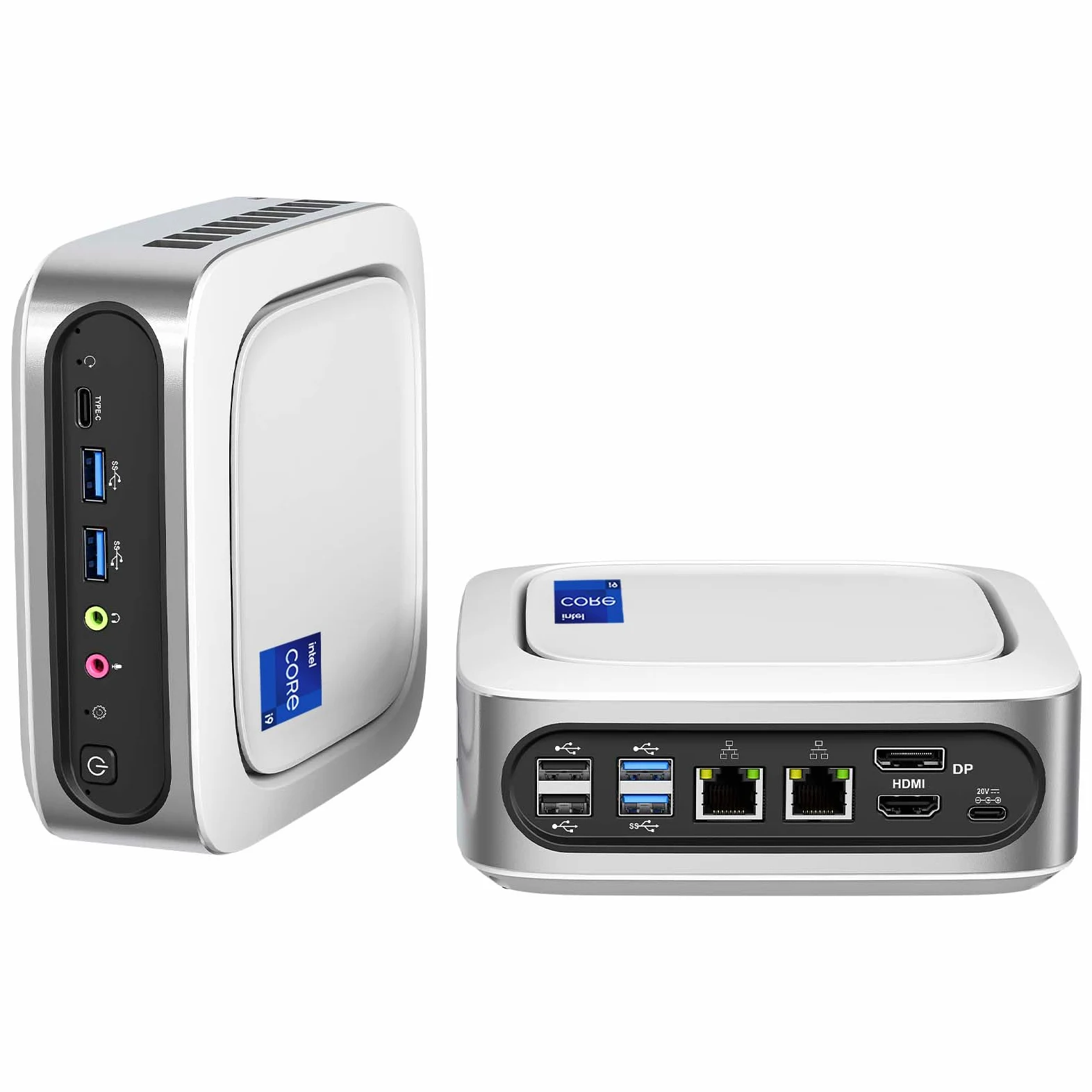 AWOW Mini PC W-11 Pro avec i9-11900H (8 C / 16 T, jusqu'à 4,9 GHz), 16 Go DDR4, 1 to NVMe SSD, Mini-Ordinateur avec Wi-FI 6, BT 5.2, Triple Affichage 4K, Type-C, Double LAN 2,5G