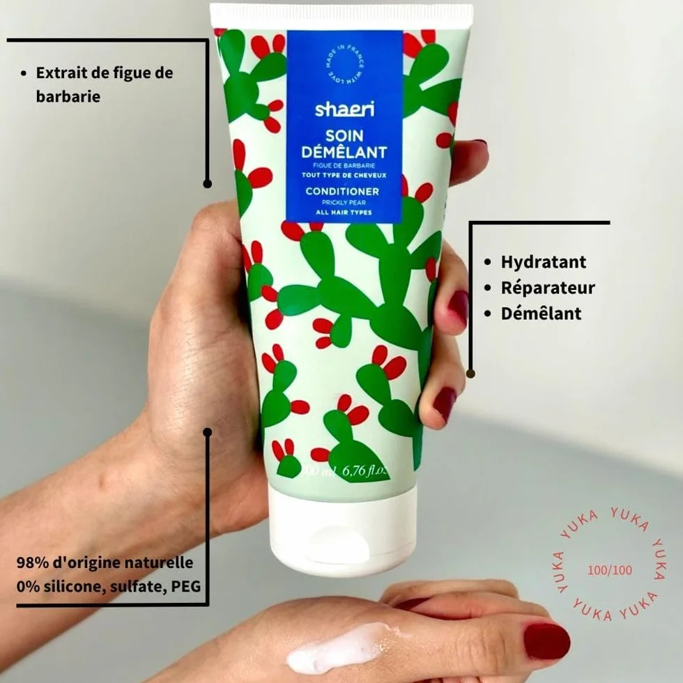 Shaeri Soin Démêlant 200 ml Hydratation Sans Silicone Vegan Naturel Tube Recyclé