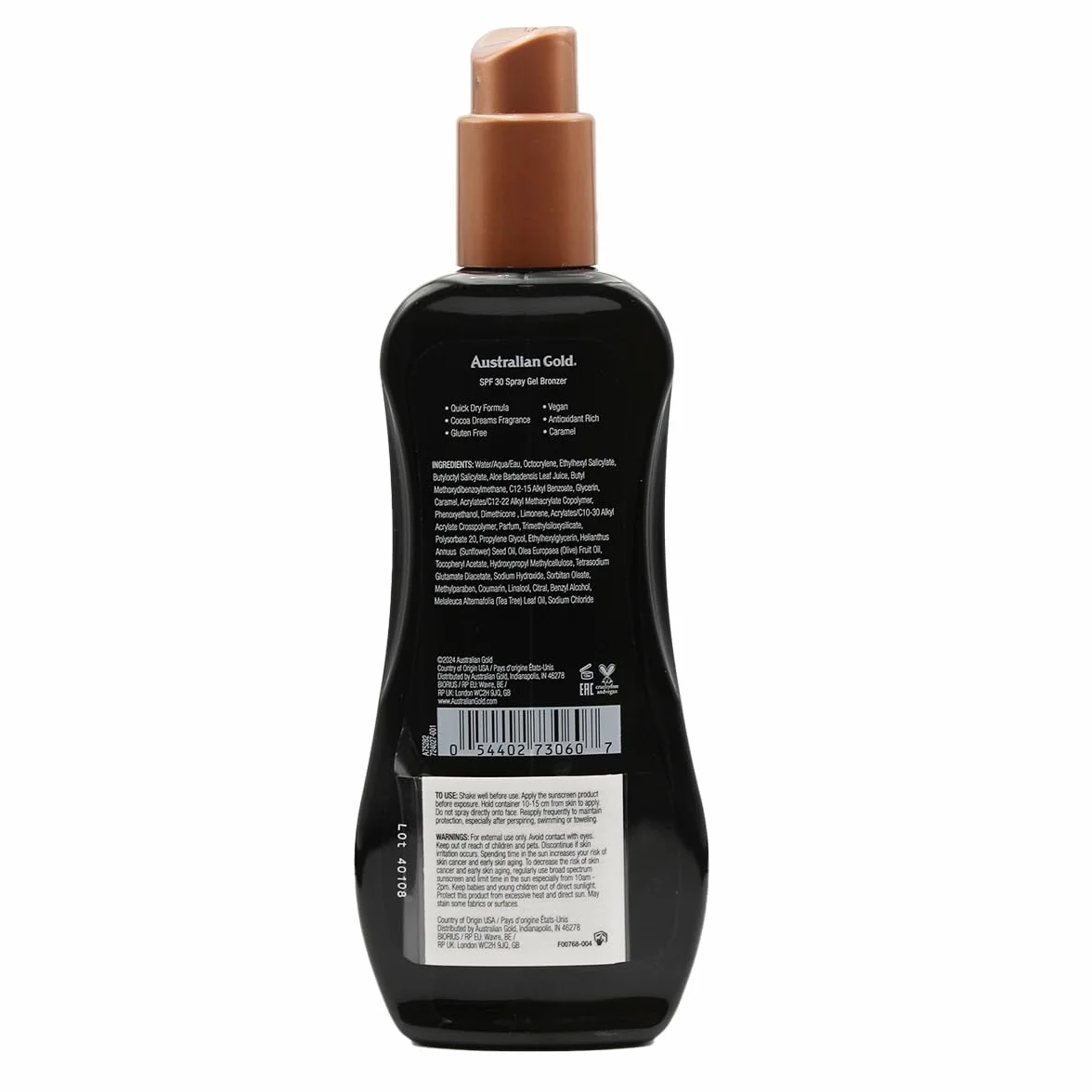 SPF 30 Spray Gel Bronzer New Formula