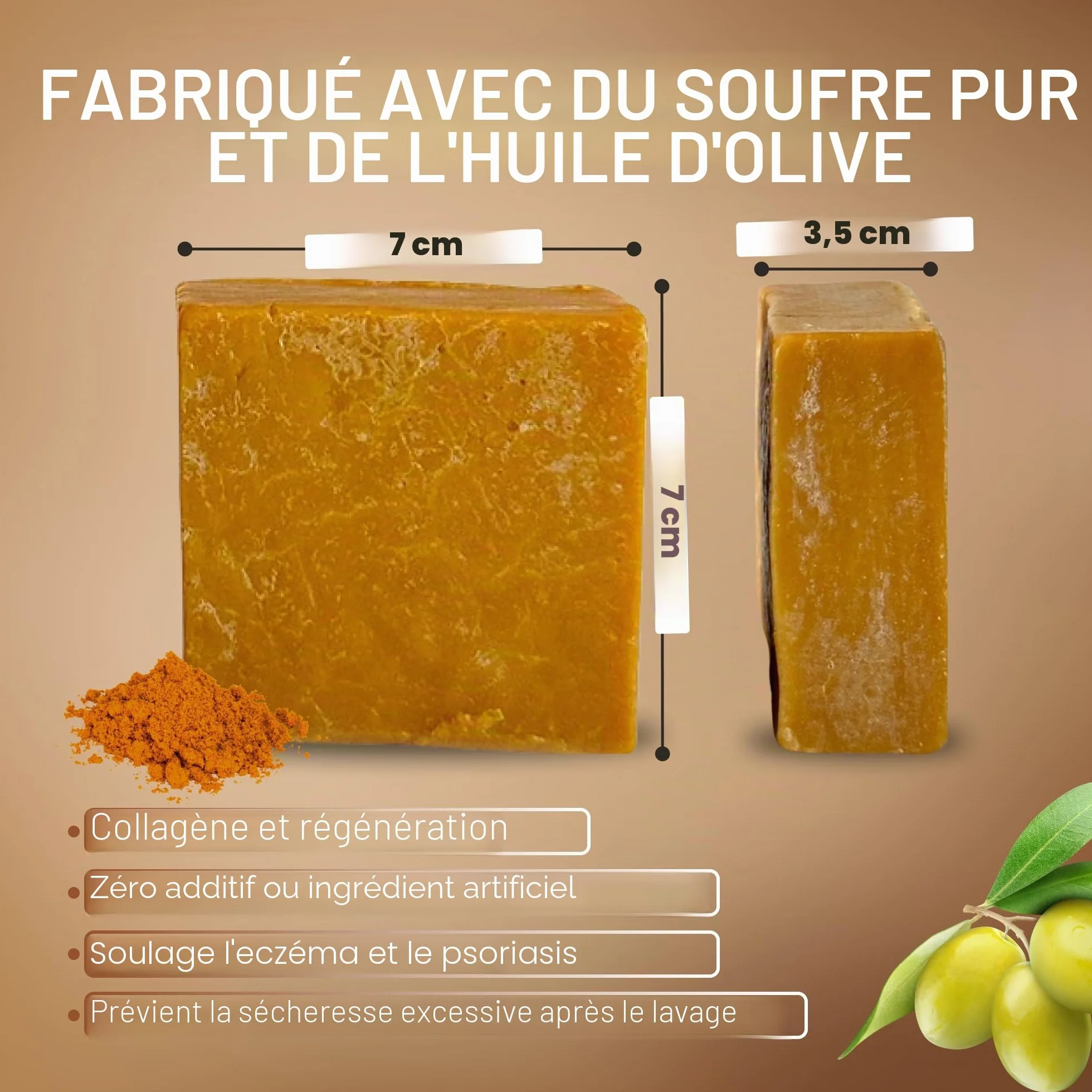 Dr.Ancient Savon au soufre bio naturel végétalien fait à la main antique