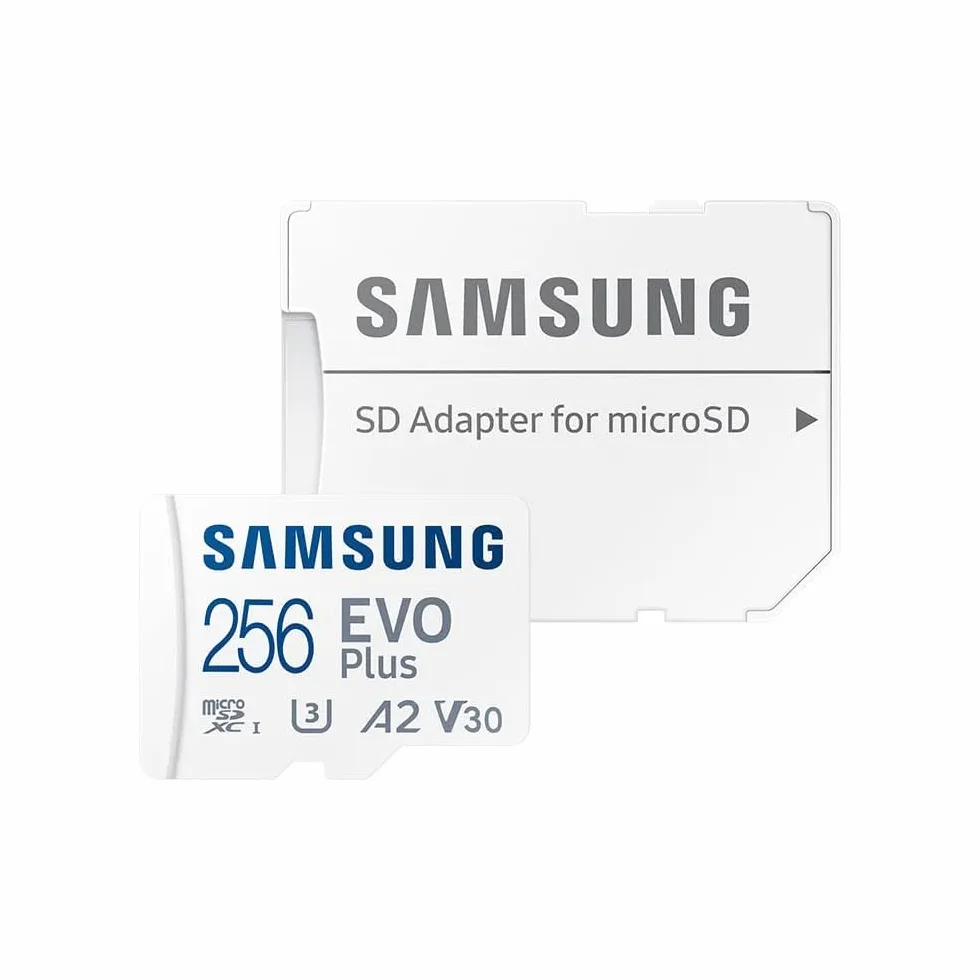 Samsung 256 Go Micro SD Evo Plus 2024 Carte Mémoire Classe 10 Adaptateur SD 160 Mo/s MB-MC256SA/EU
