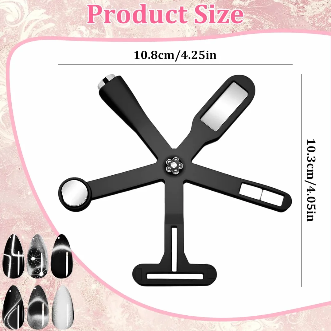 Stylo Aimant Multifonctions 5 en 1 Plastiques Cat Eyes Ongles Vernis Aimant DIY Outil Nail Art