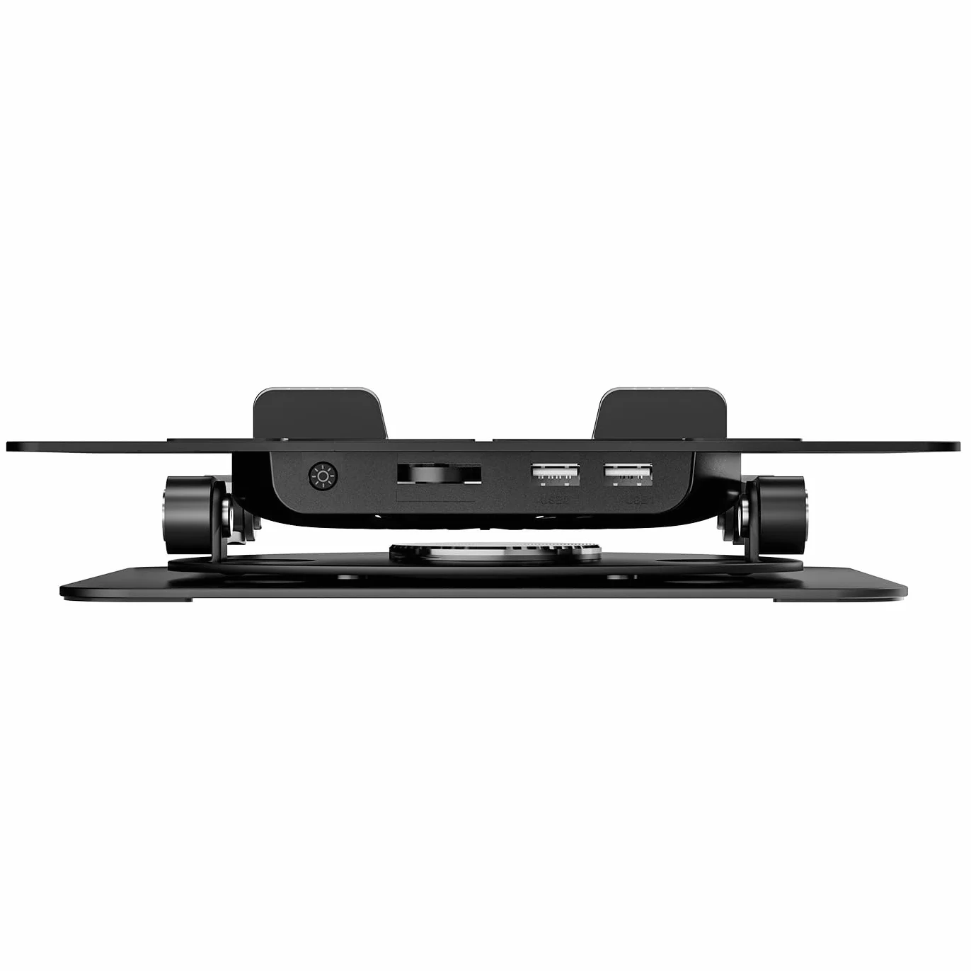 Support portable avec ventilateur silencieux RGB 11 cm pour ordinateur portable, base réglable hauteur rotation 360°