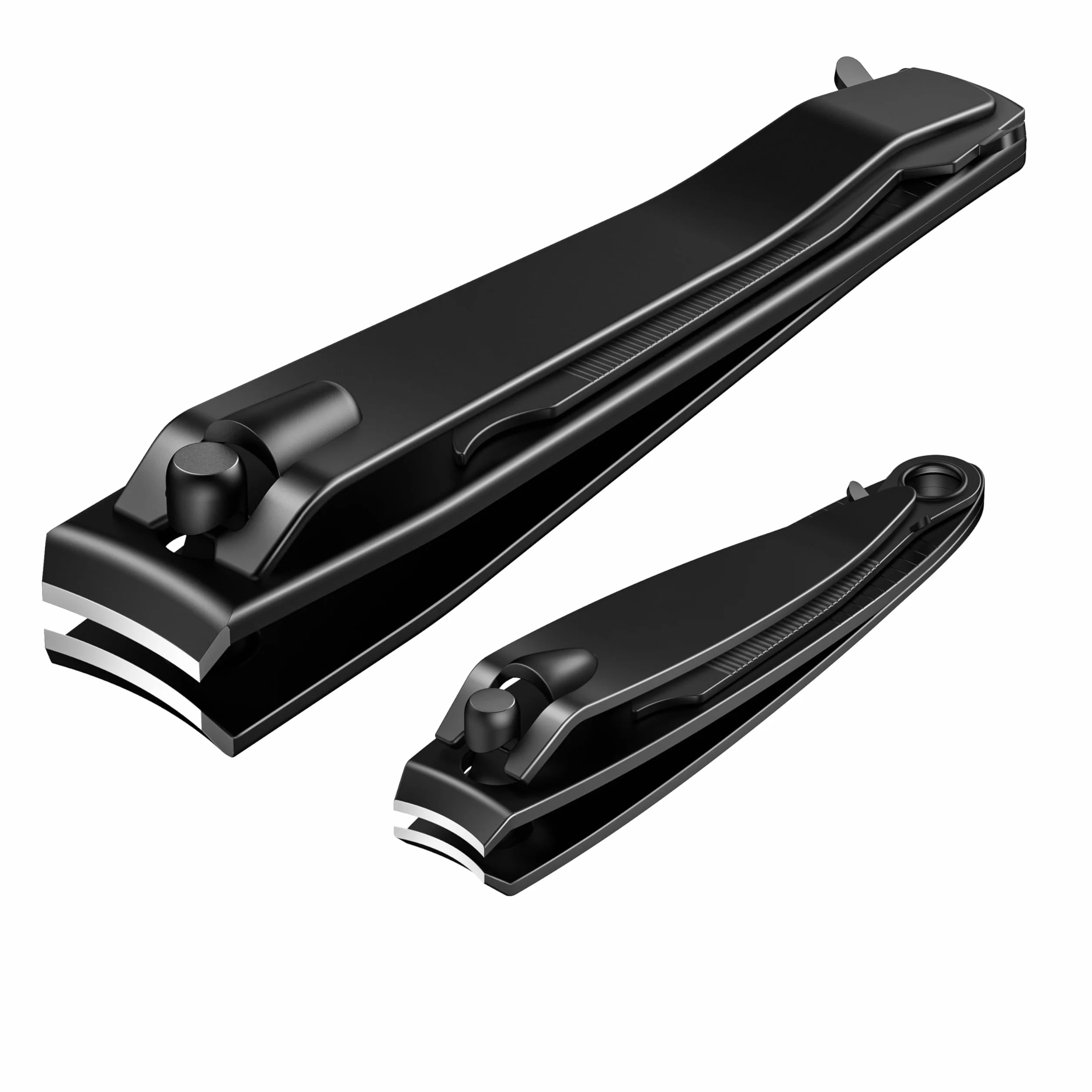 Coupe-Ongles Professionnel en Acier Inoxydable Noir Mat - Pince à Ongles Robuste pour Pieds