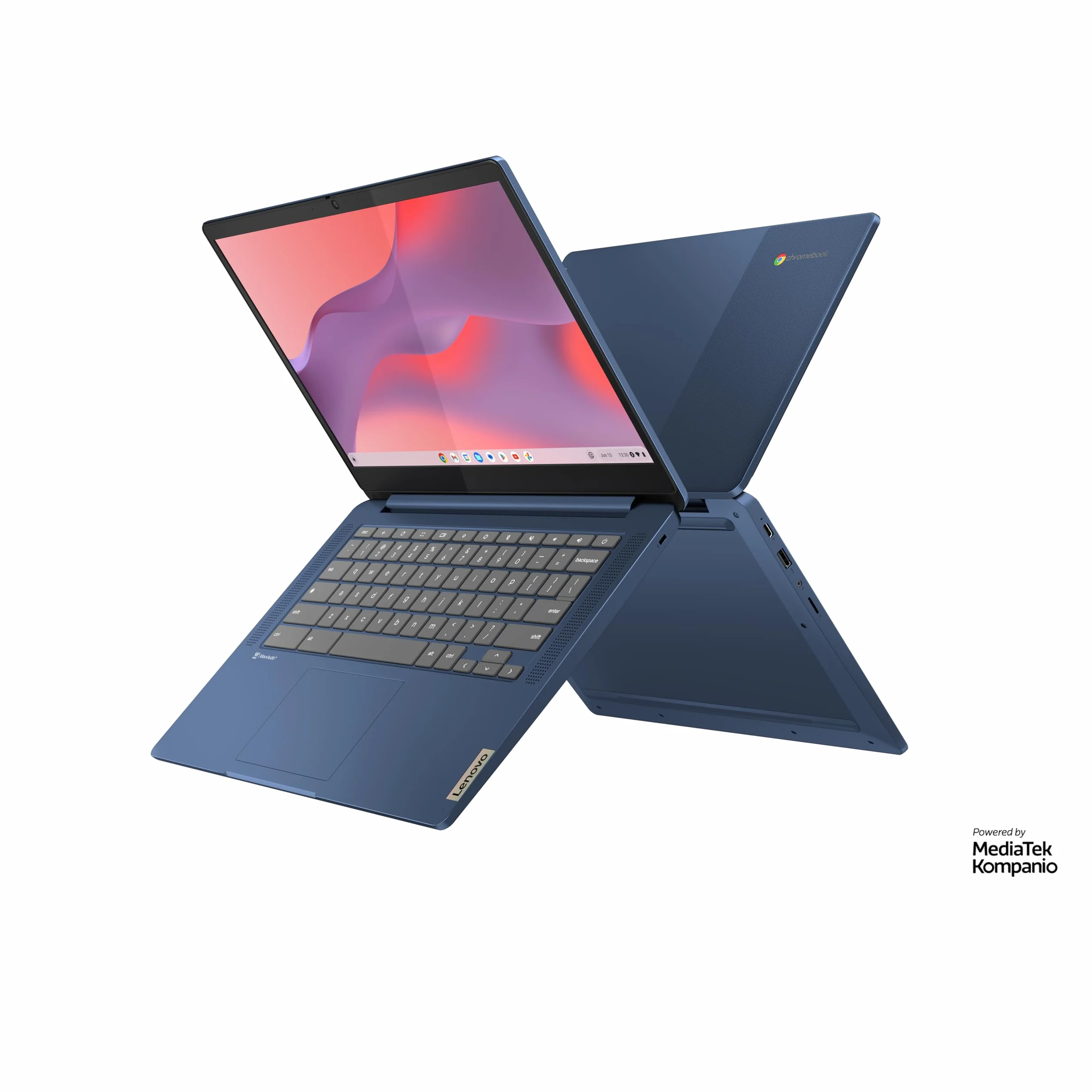 Lenovo IdeaPad Slim 3 Chromebook 14M868 Ordinateur Portable 14'' FHD MediaTek Kompanio 520 RAM 4Go SSD 64Go Clavier AZERTY Français Bleu