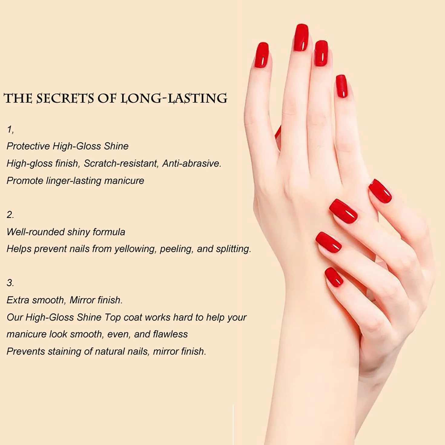 Vishine Top Coat Gel 16ml Lot de 2 – Vernis à Ongles Semi-Permanents Ultra Brillant Longue Tenue