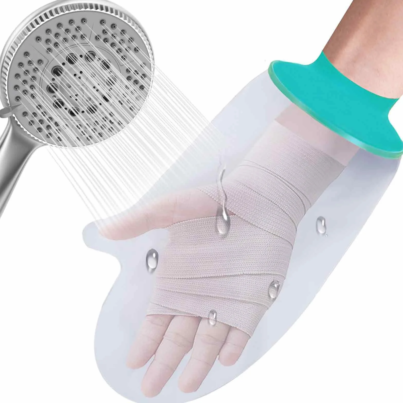 Protection Plâtre Douche Imperméable Réutilisable pour Doigt Poignet Transparent