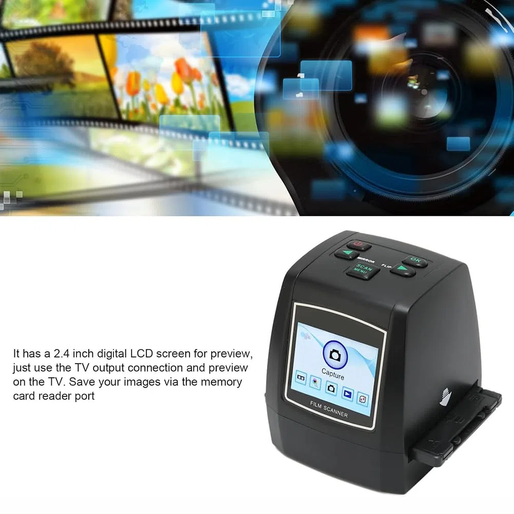 Mini Scanner De Films, Scanner De Diapositives De Film Numérique, Scanner De Photos, Convertit Les Négatifs Et Diapositives du Film 35 Mm vers des Images JPEG