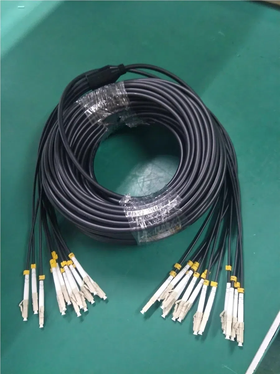 Câble optique Pansad Multimode 2/4/6/8/12 conducteurs LC, SC, FC, ST,UPC, jumper à fibre optique flexible, 10 m, 20 m, 30 m, 40 m (2 cœurs LC -LC 10 m)