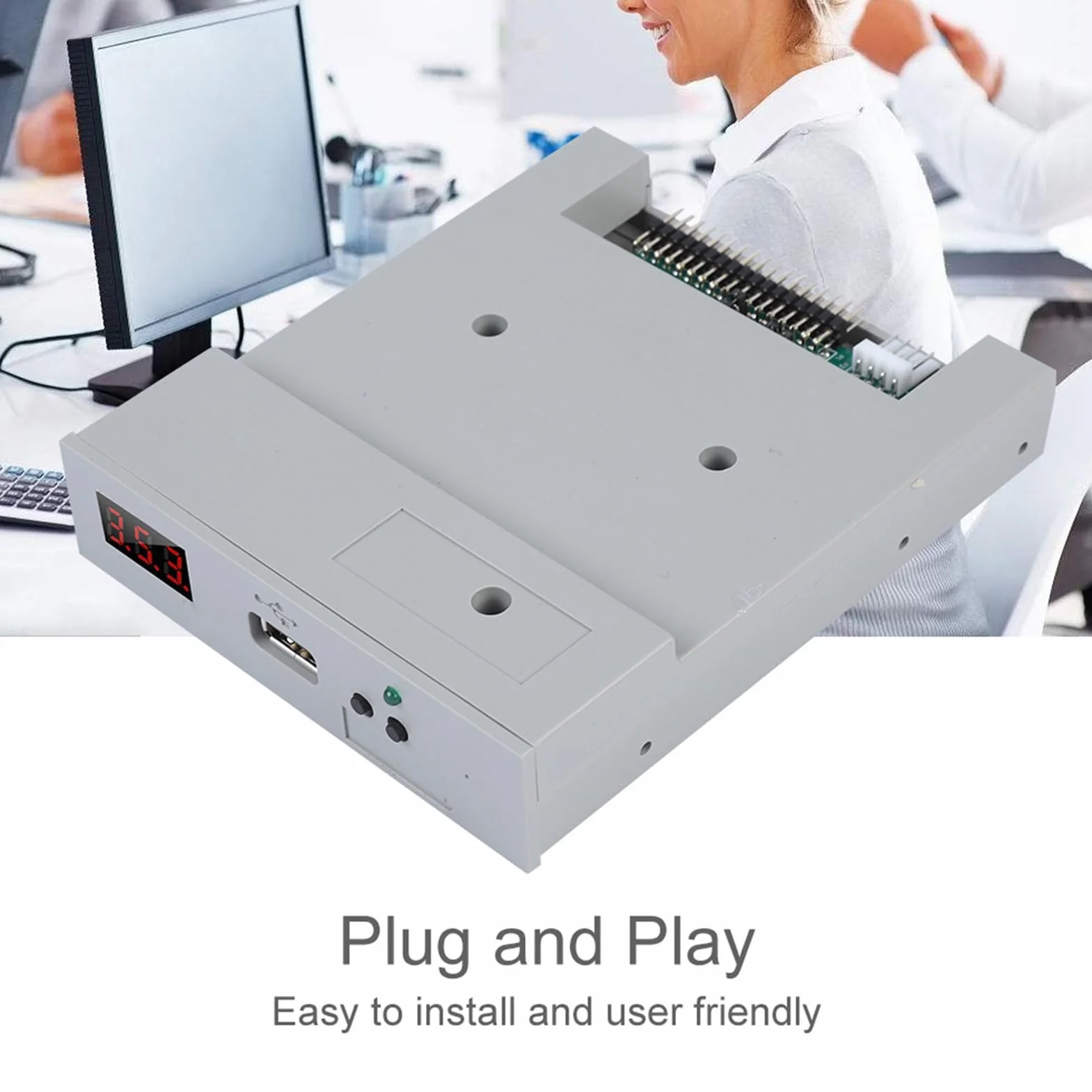 SFR1M44-U100 Émulateur de Lecteur de Disquette USB 3,5 Pouces 1,44 Mo Plug and Play pour Ordinateurs Portables
